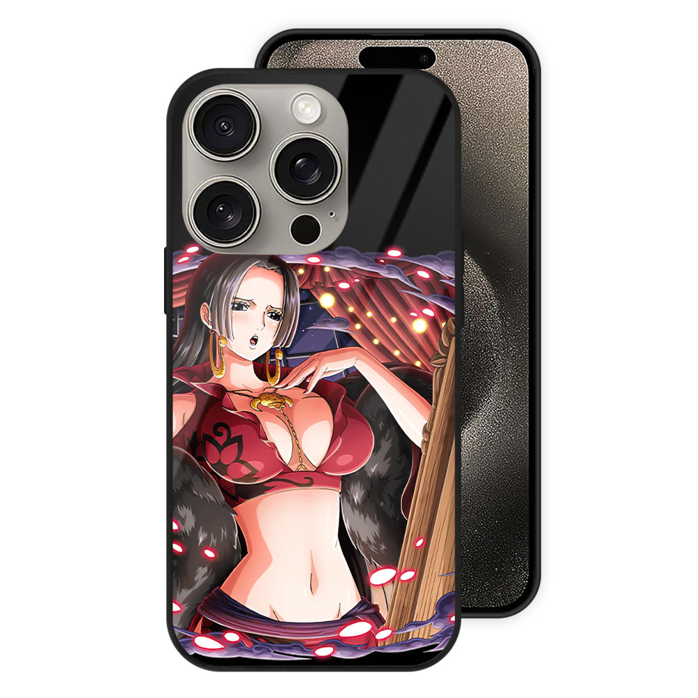 （画像用） ワンピース ボア・ハンコック ONE PIECE Boa·Hancock 【iPhone15Pro対応】スマホケース 耐衝撃＆黄変防止 背面ガラス