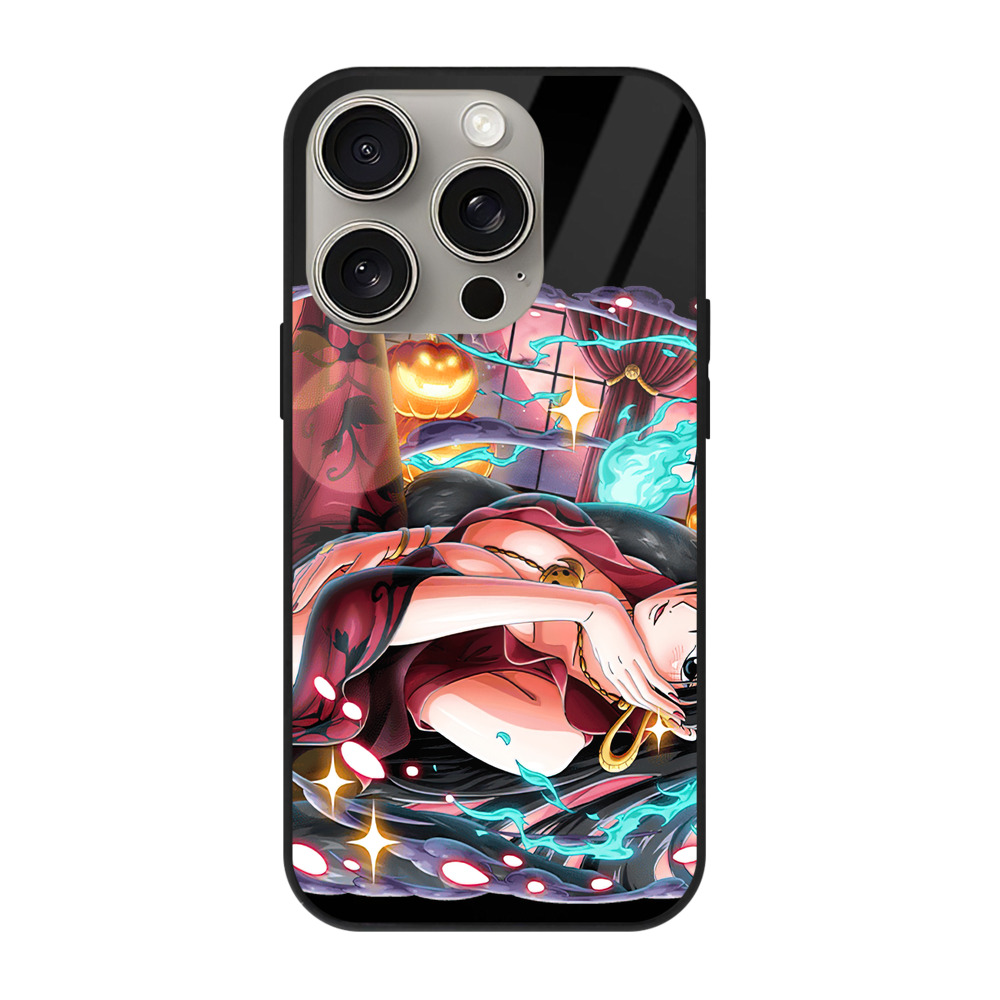 （画像用） ワンピース ボア・ハンコック ONE PIECE Boa·Hancock 【iPhone15Pro対応】スマホケース 耐衝撃＆黄変防止 背面ガラス