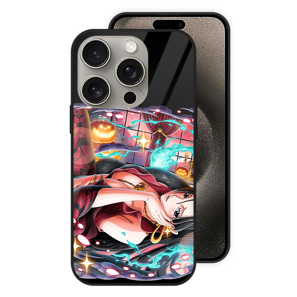 （画像用） ワンピース ボア・ハンコック ONE PIECE Boa·Hancock 【iPhone15Pro対応】スマホケース 耐衝撃＆黄変防止 背面ガラス