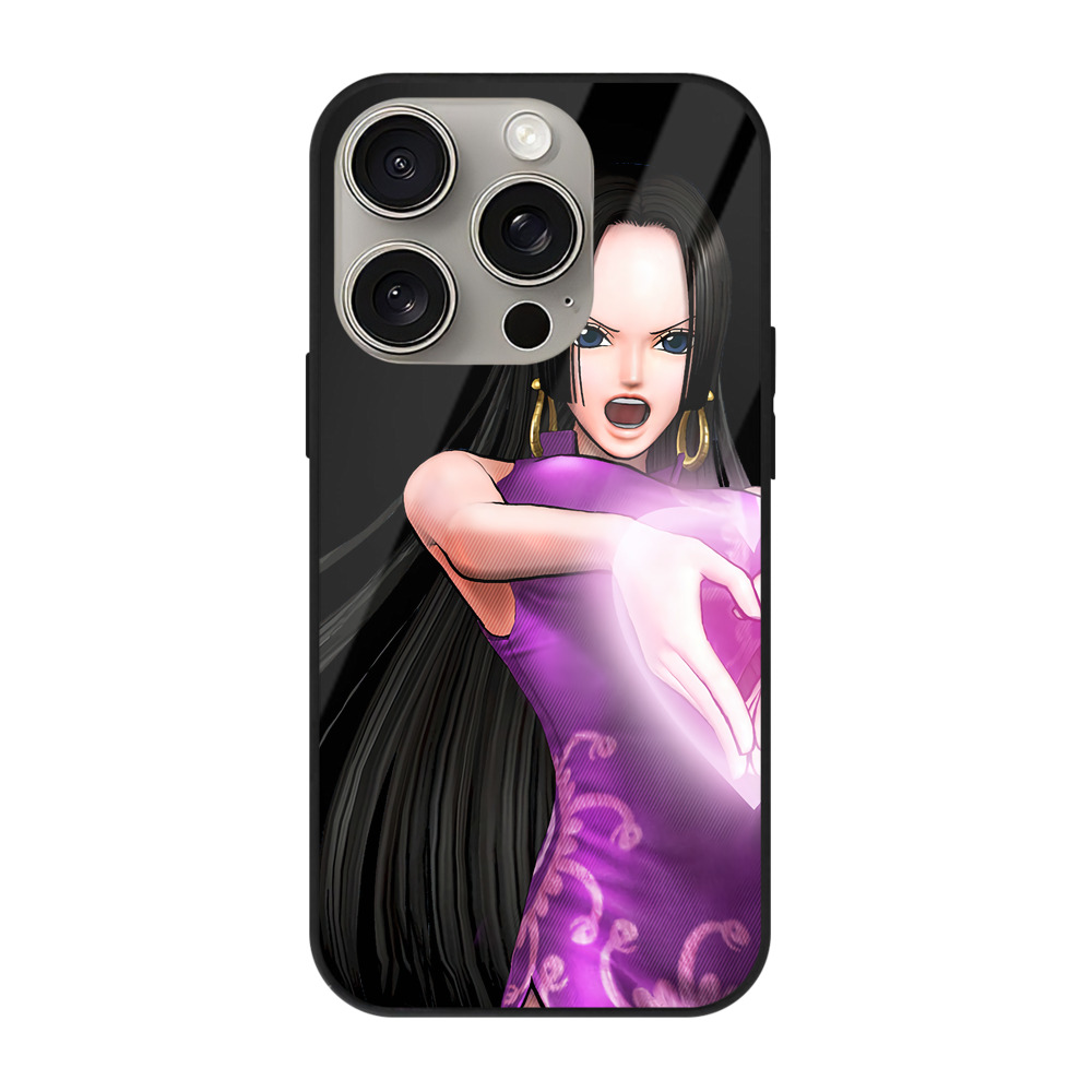 （画像用） ワンピース ボア・ハンコック ONE PIECE Boa·Hancock 【iPhone15Pro対応】スマホケース 耐衝撃＆黄変防止 背面ガラス
