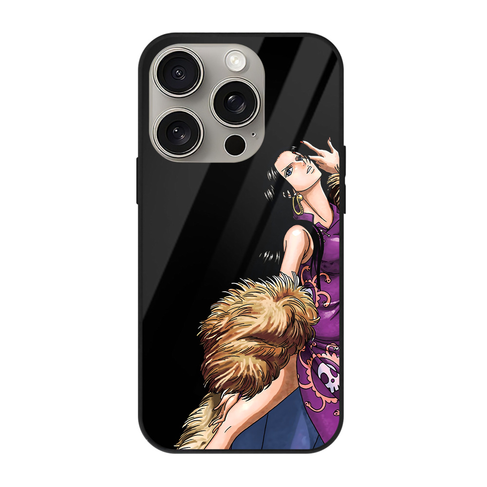 （画像用） ワンピース ボア・ハンコック ONE PIECE Boa·Hancock 【iPhone15Pro対応】スマホケース 耐衝撃＆黄変防止 背面ガラス