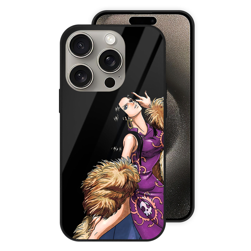 （画像用） ワンピース ボア・ハンコック ONE PIECE Boa·Hancock 【iPhone15Pro対応】スマホケース 耐衝撃＆黄変防止 背面ガラス