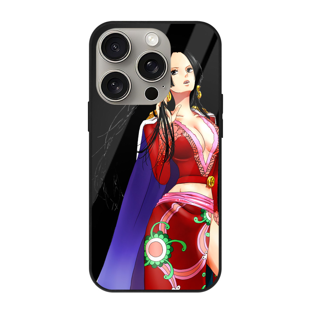 （画像用） ワンピース ボア・ハンコック ONE PIECE Boa·Hancock 【iPhone15Pro対応】スマホケース 耐衝撃＆黄変防止 背面ガラス