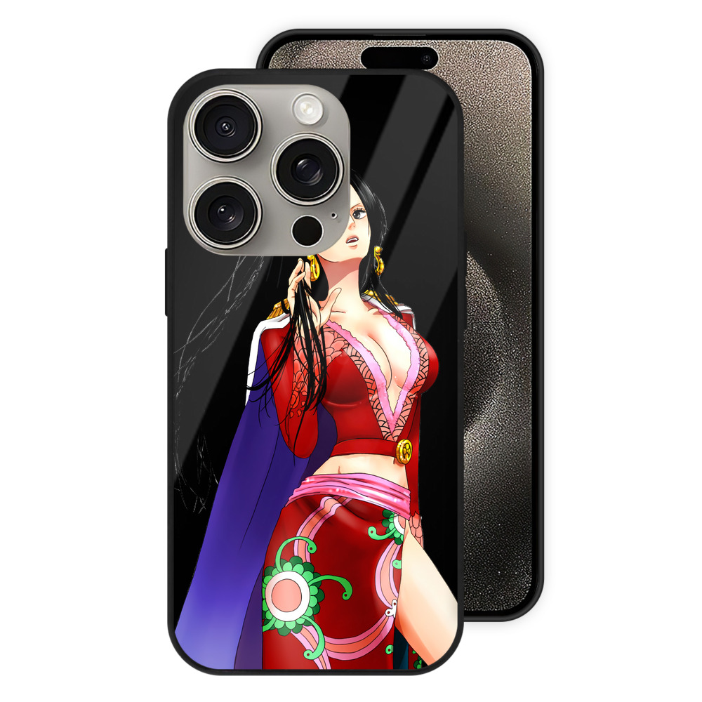 （画像用） ワンピース ボア・ハンコック ONE PIECE Boa·Hancock 【iPhone15Pro対応】スマホケース 耐衝撃＆黄変防止 背面ガラス