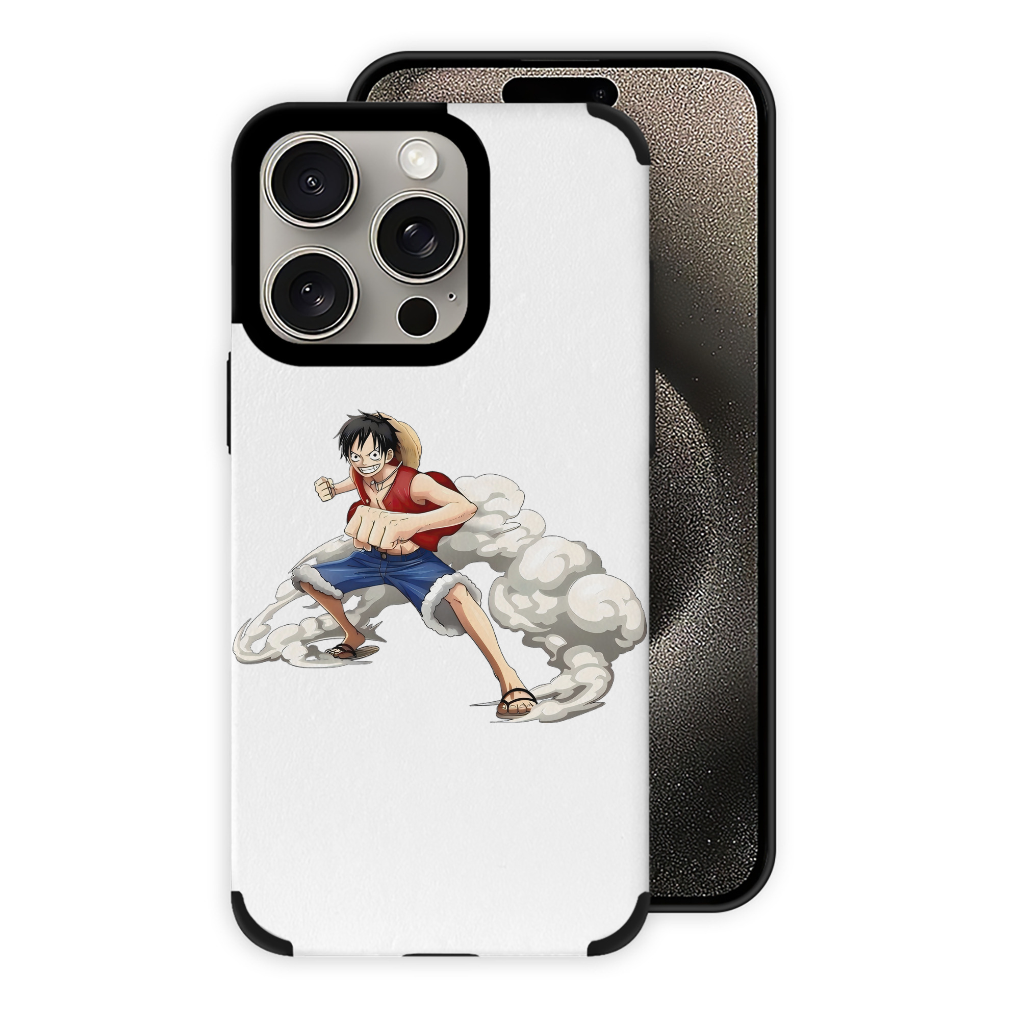 （画像用） ワンピース モンキー・D・ルフィ ONE PIECE Monkey D. Luffy 【iPhone15ProMax対応】 PUレザー スマホケース 耐衝撃＆黄変防止