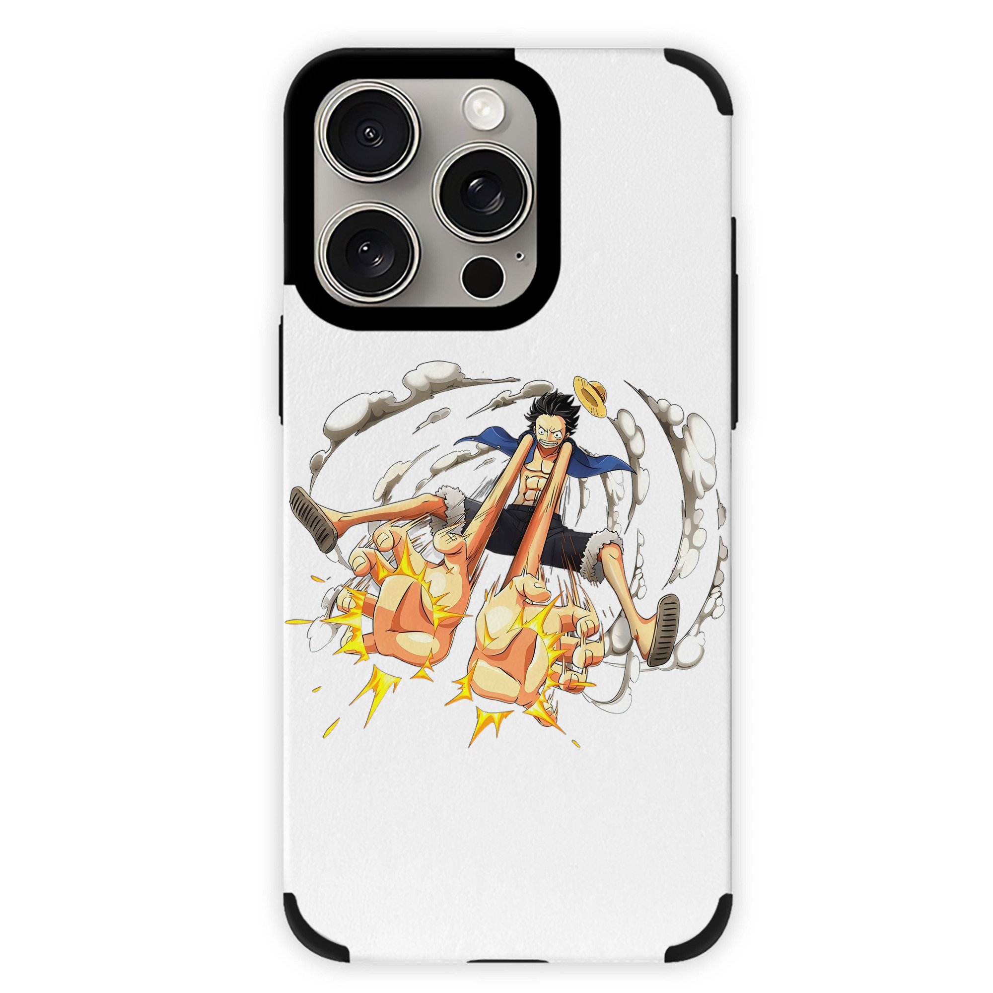 （画像用） ワンピース モンキー・D・ルフィ ONE PIECE Monkey D. Luffy 【iPhone15ProMax対応】 PUレザー スマホケース 耐衝撃＆黄変防止