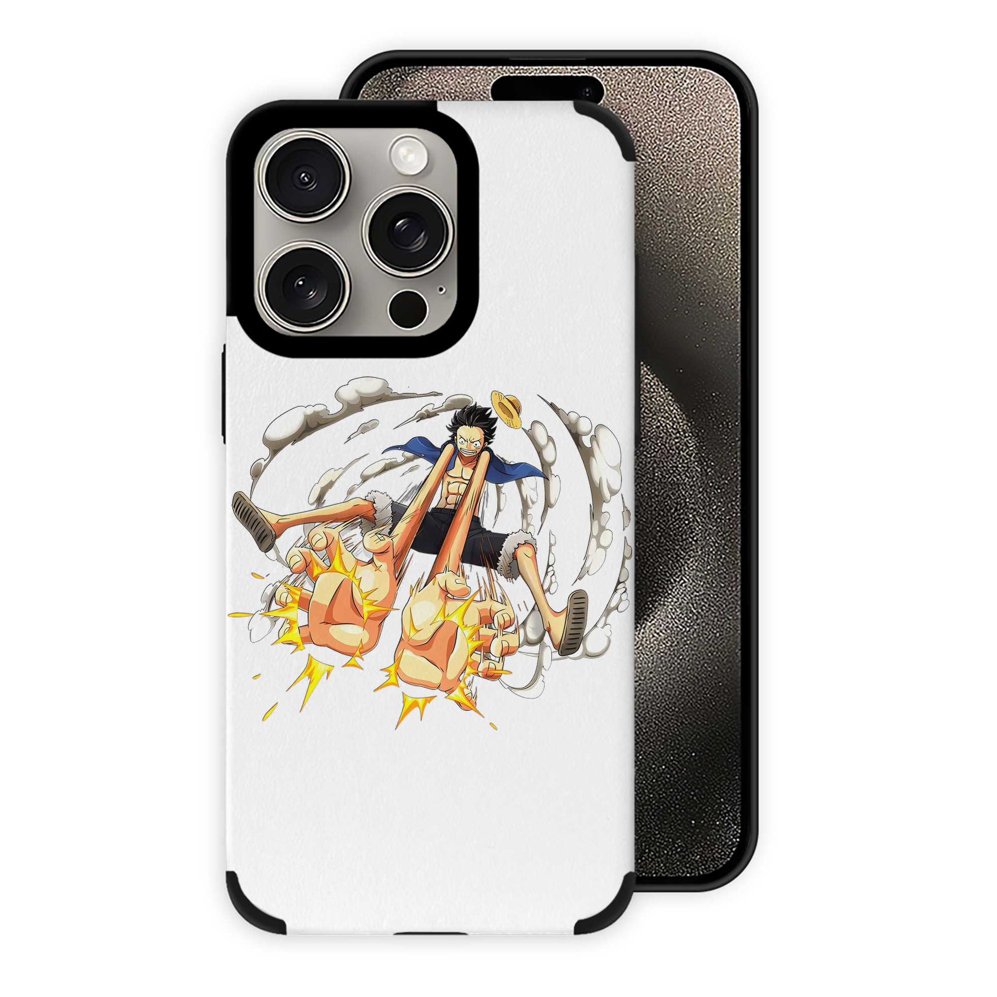 （画像用） ワンピース モンキー・D・ルフィ ONE PIECE Monkey D. Luffy 【iPhone15ProMax対応】 PUレザー スマホケース 耐衝撃＆黄変防止