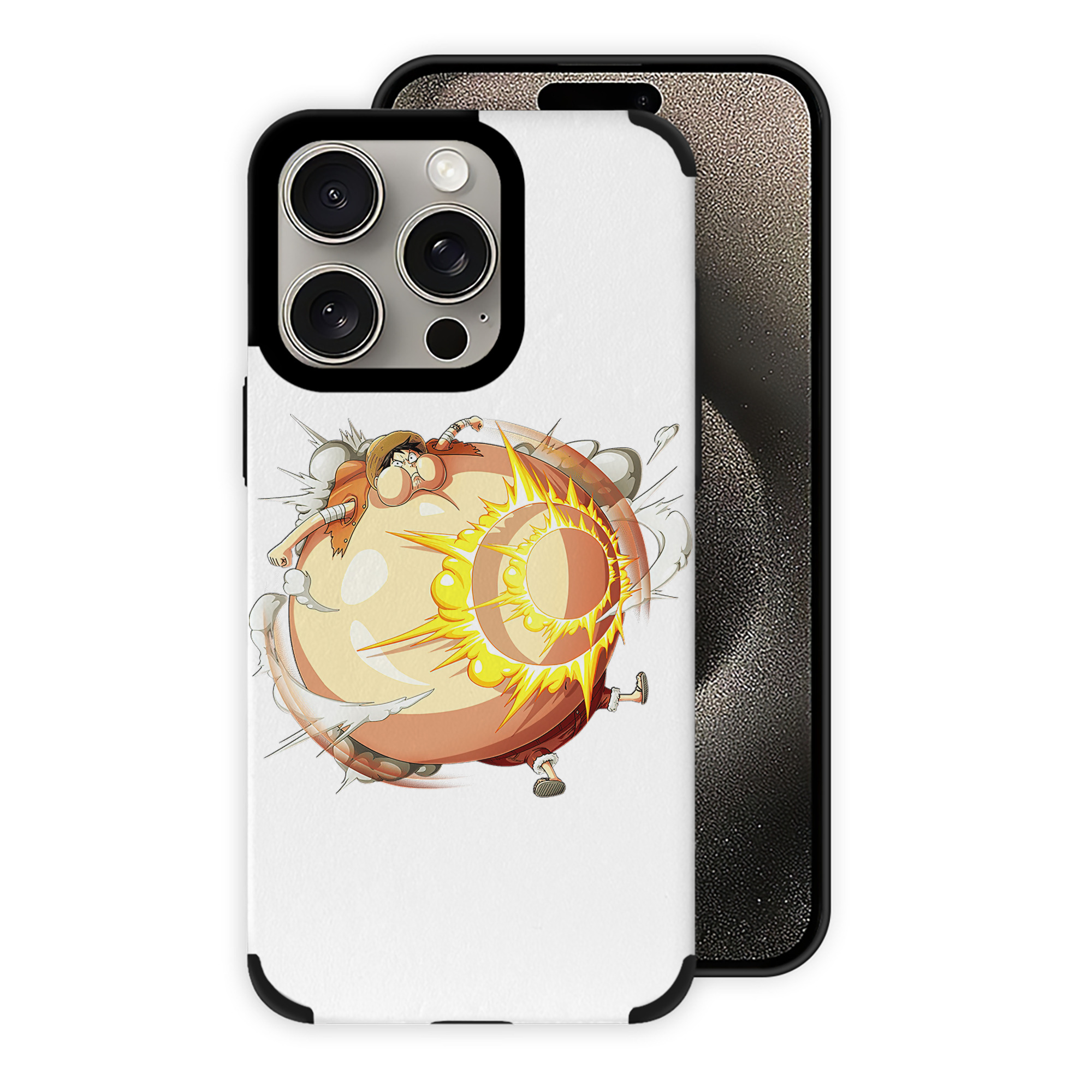 （画像用） ワンピース モンキー・D・ルフィ ONE PIECE Monkey D. Luffy 【iPhone15ProMax対応】 PUレザー スマホケース 耐衝撃＆黄変防止