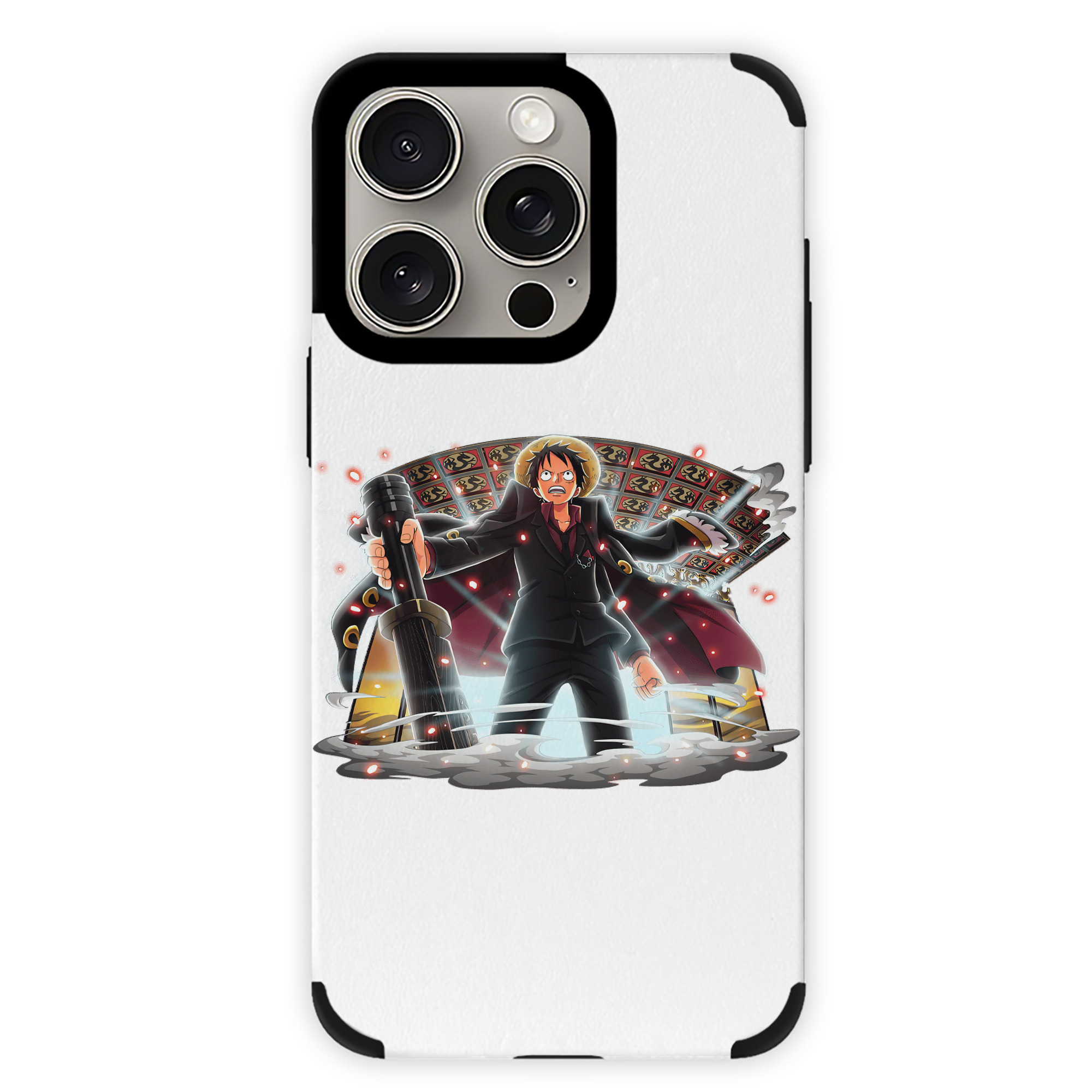 （画像用） ワンピース モンキー・D・ルフィ ONE PIECE Monkey D. Luffy 【iPhone15ProMax対応】 PUレザー スマホケース 耐衝撃＆黄変防止