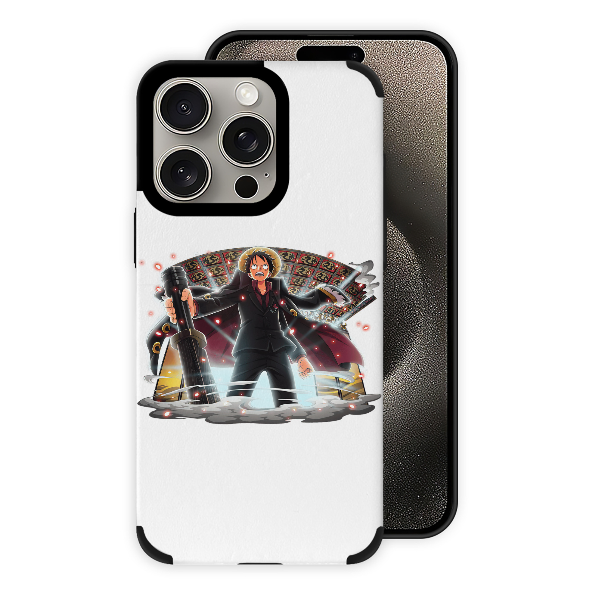（画像用） ワンピース モンキー・D・ルフィ ONE PIECE Monkey D. Luffy 【iPhone15ProMax対応】 PUレザー スマホケース 耐衝撃＆黄変防止