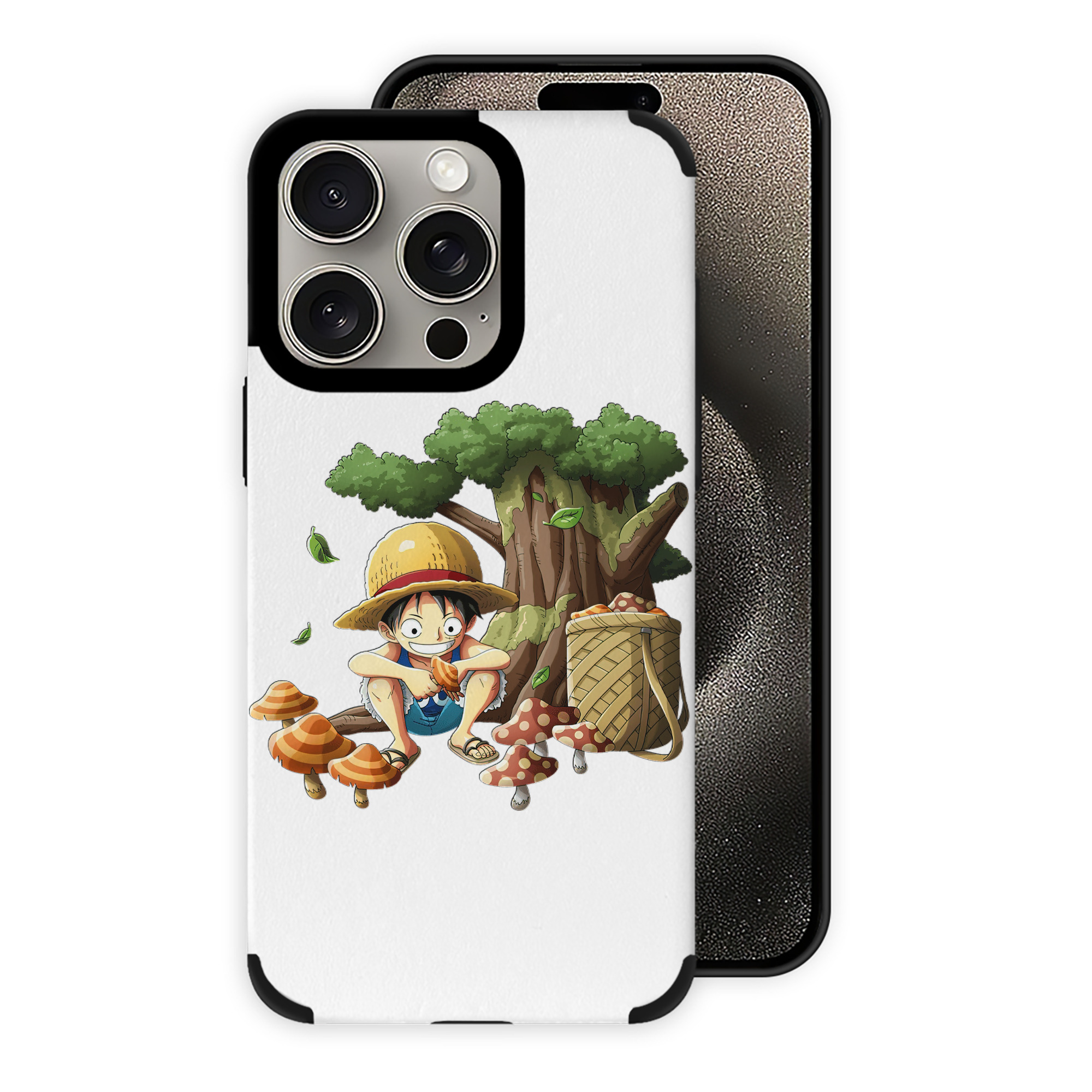 ワンピース モンキー・D・ルフィ ONE PIECE Monkey D. Luffy 【iPhone15ProMax対応】 PUレザー スマホケース 耐衝撃＆黄変防止