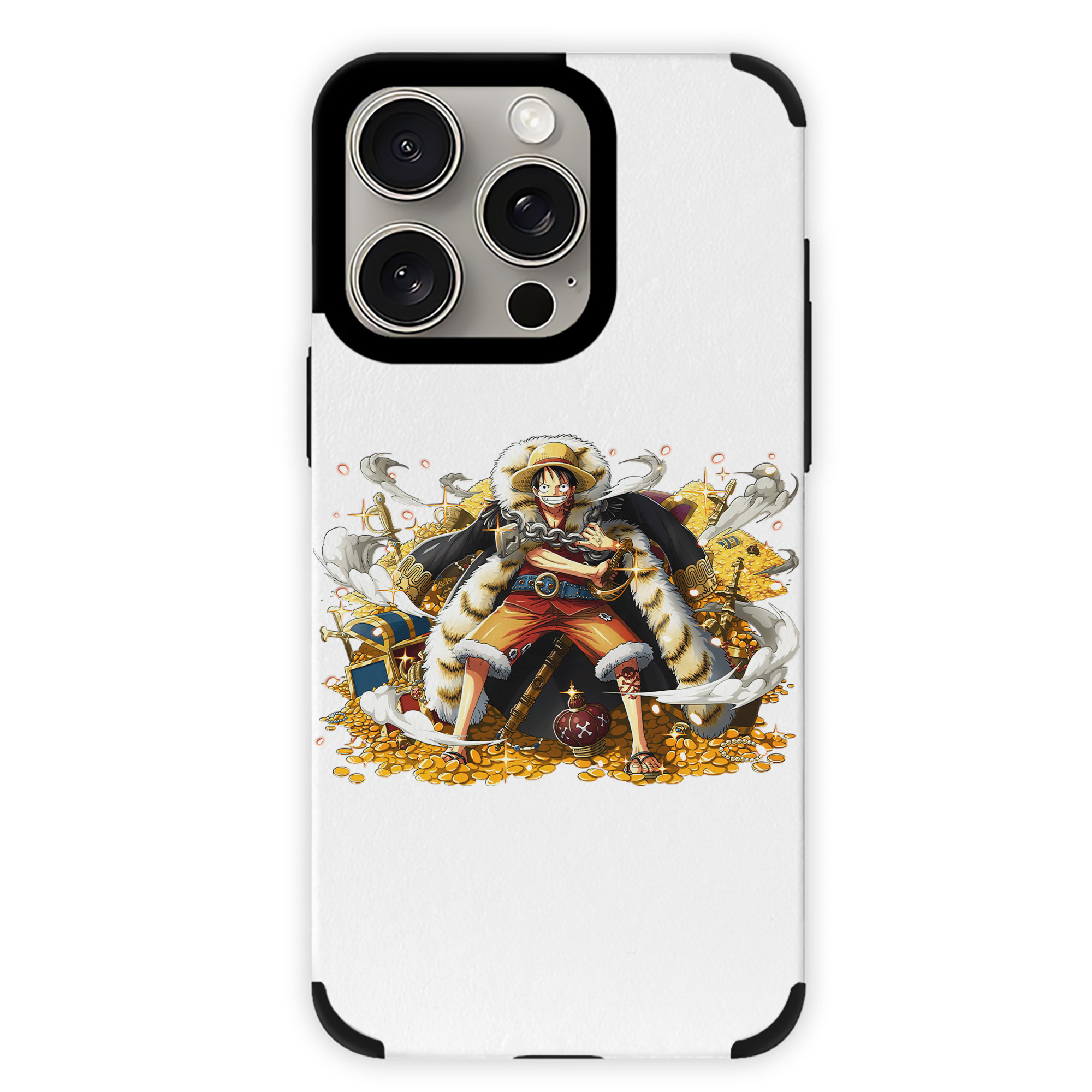 （画像用） ワンピース モンキー・D・ルフィ ONE PIECE Monkey D. Luffy 【iPhone15ProMax対応】 PUレザー スマホケース 耐衝撃＆黄変防止
