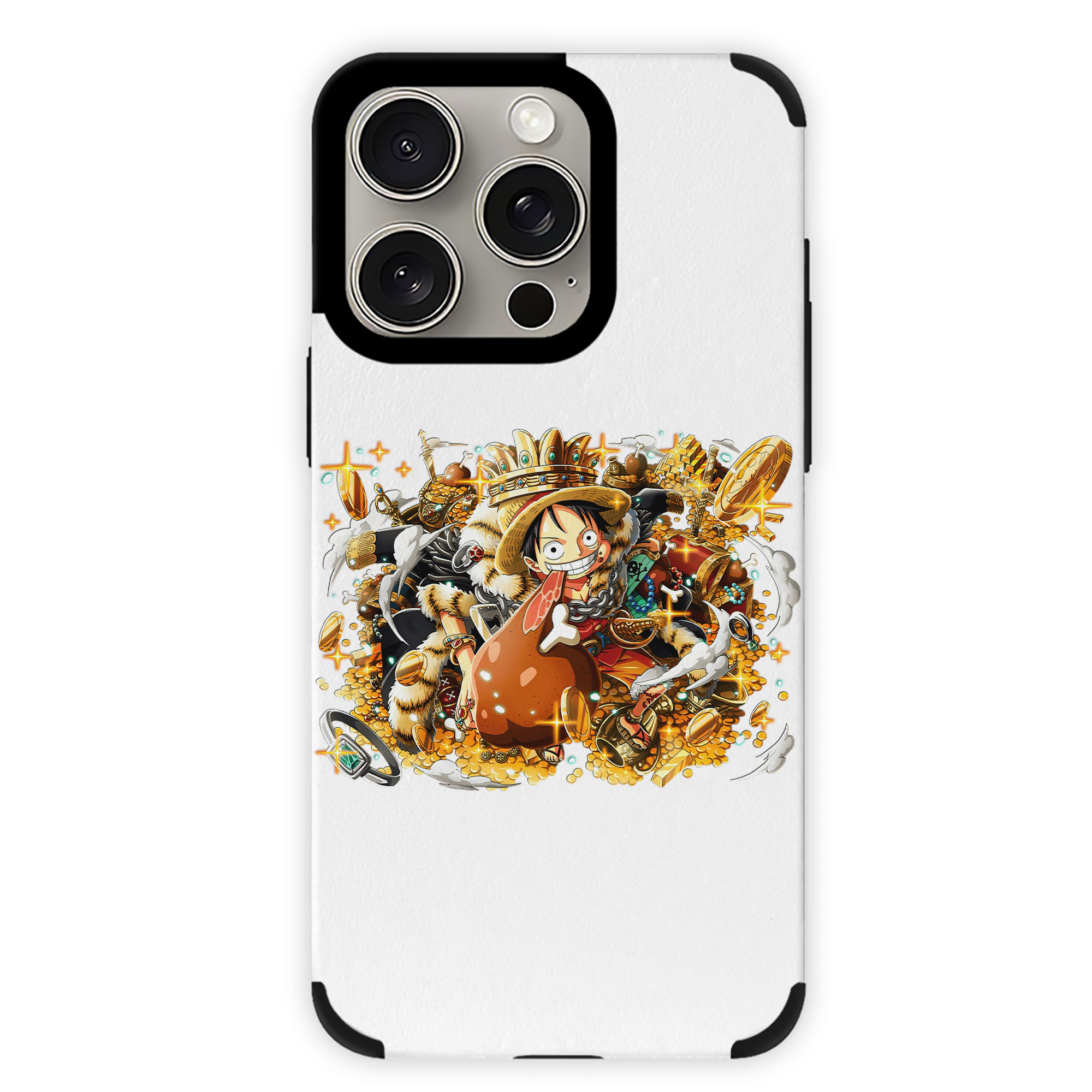 （画像用） ワンピース モンキー・D・ルフィ ONE PIECE Monkey D. Luffy 【iPhone15ProMax対応】 PUレザー スマホケース 耐衝撃＆黄変防止