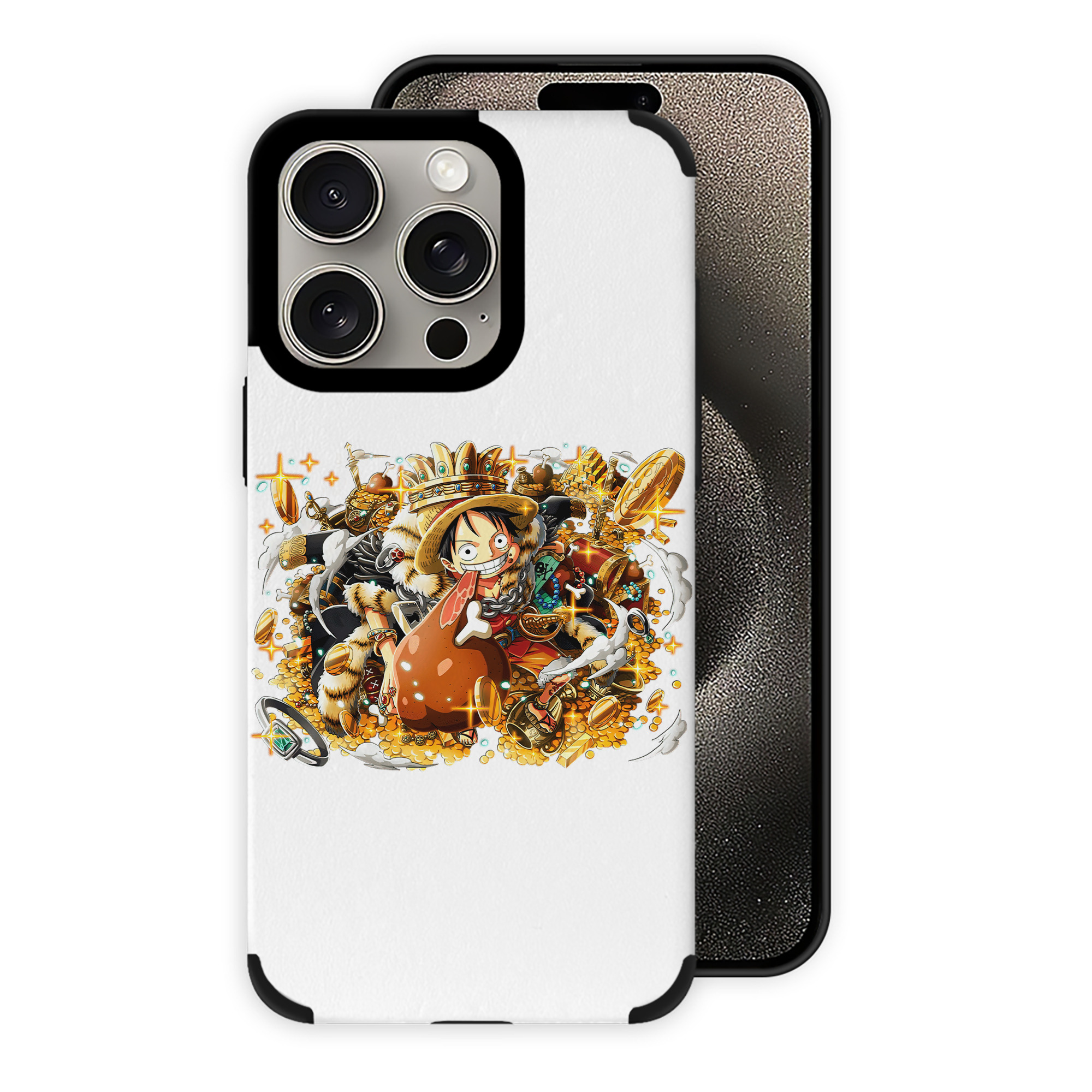 （画像用） ワンピース モンキー・D・ルフィ ONE PIECE Monkey D. Luffy 【iPhone15ProMax対応】 PUレザー スマホケース 耐衝撃＆黄変防止