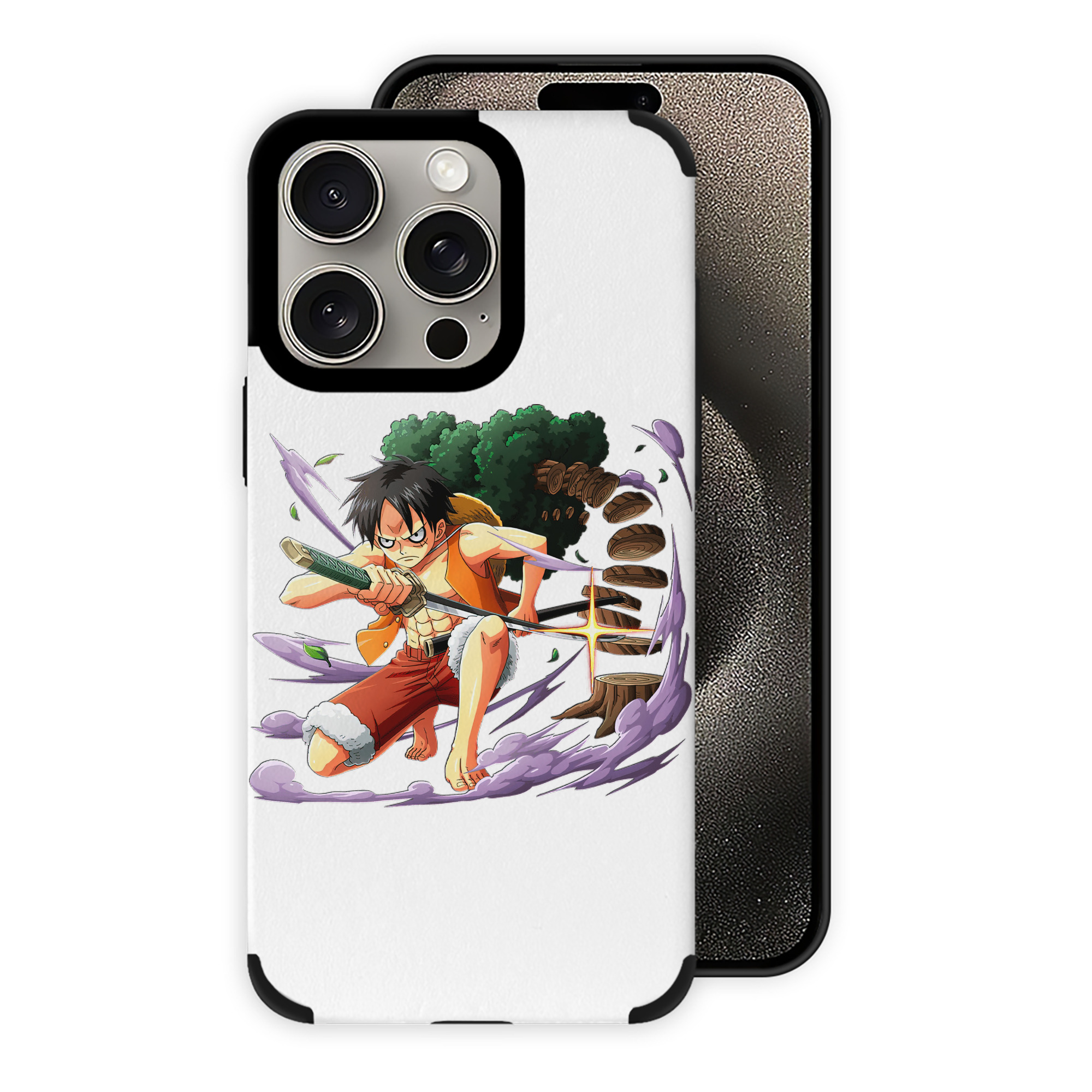 （画像用） ワンピース モンキー・D・ルフィ ONE PIECE Monkey D. Luffy 【iPhone15ProMax対応】 PUレザー スマホケース 耐衝撃＆黄変防止