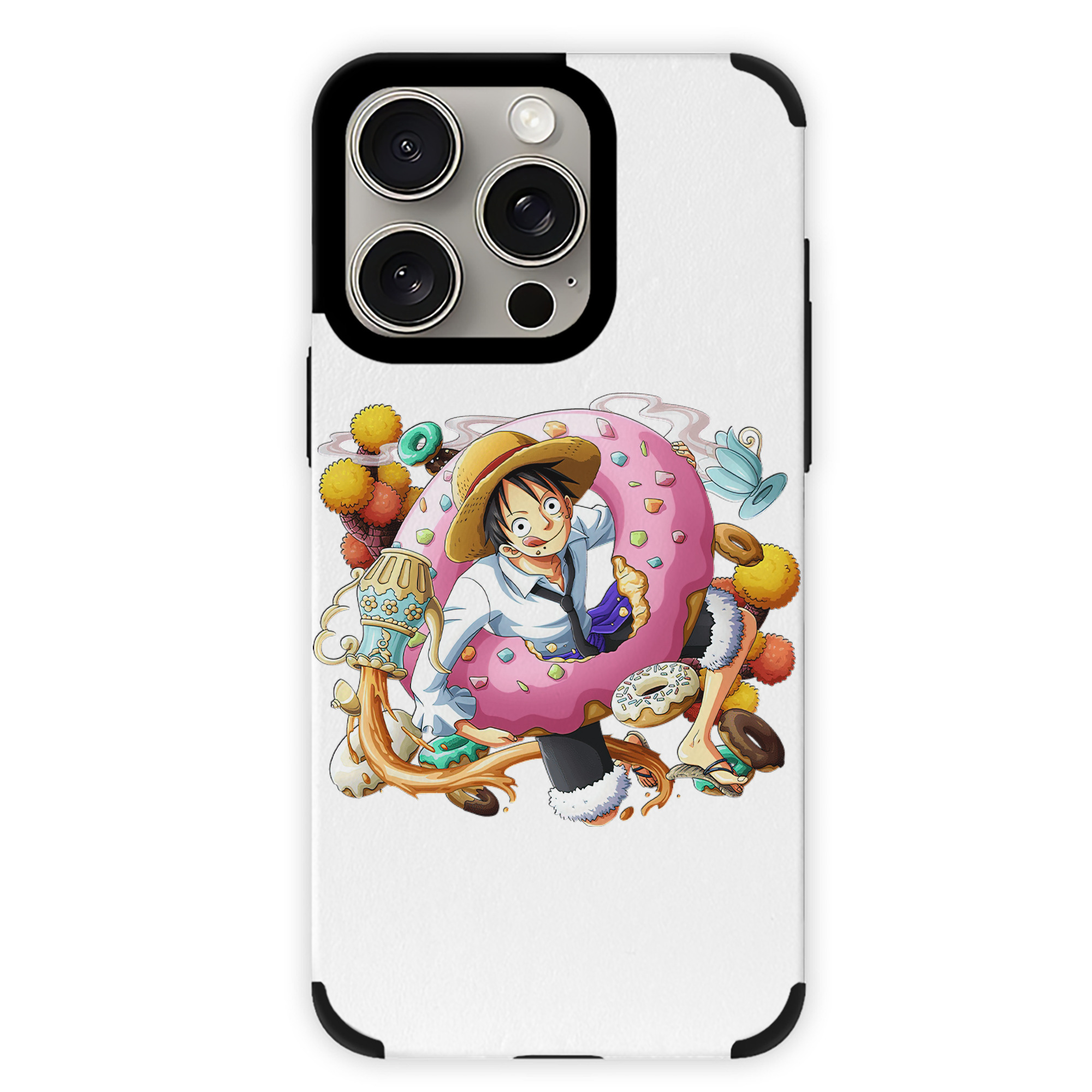 （画像用） ワンピース モンキー・D・ルフィ ONE PIECE Monkey D. Luffy 【iPhone15ProMax対応】 PUレザー スマホケース 耐衝撃＆黄変防止