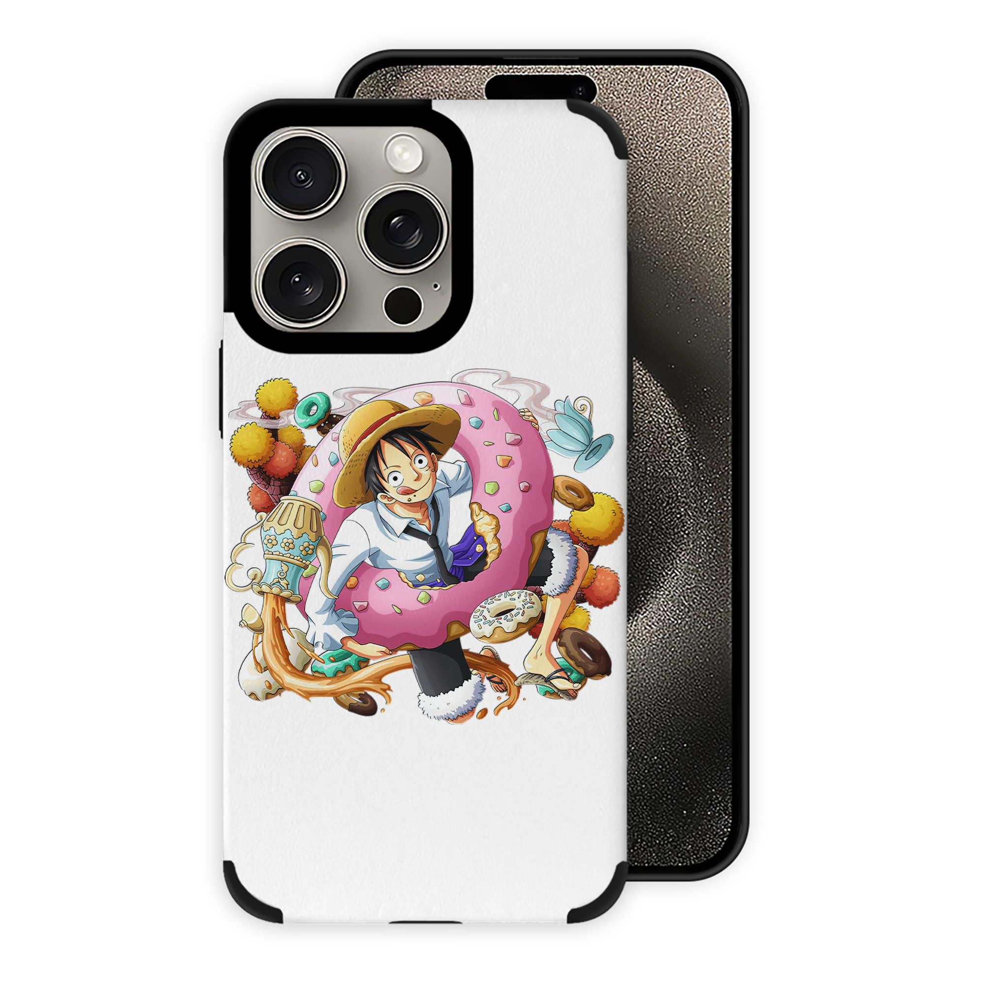 （画像用） ワンピース モンキー・D・ルフィ ONE PIECE Monkey D. Luffy 【iPhone15ProMax対応】 PUレザー スマホケース 耐衝撃＆黄変防止