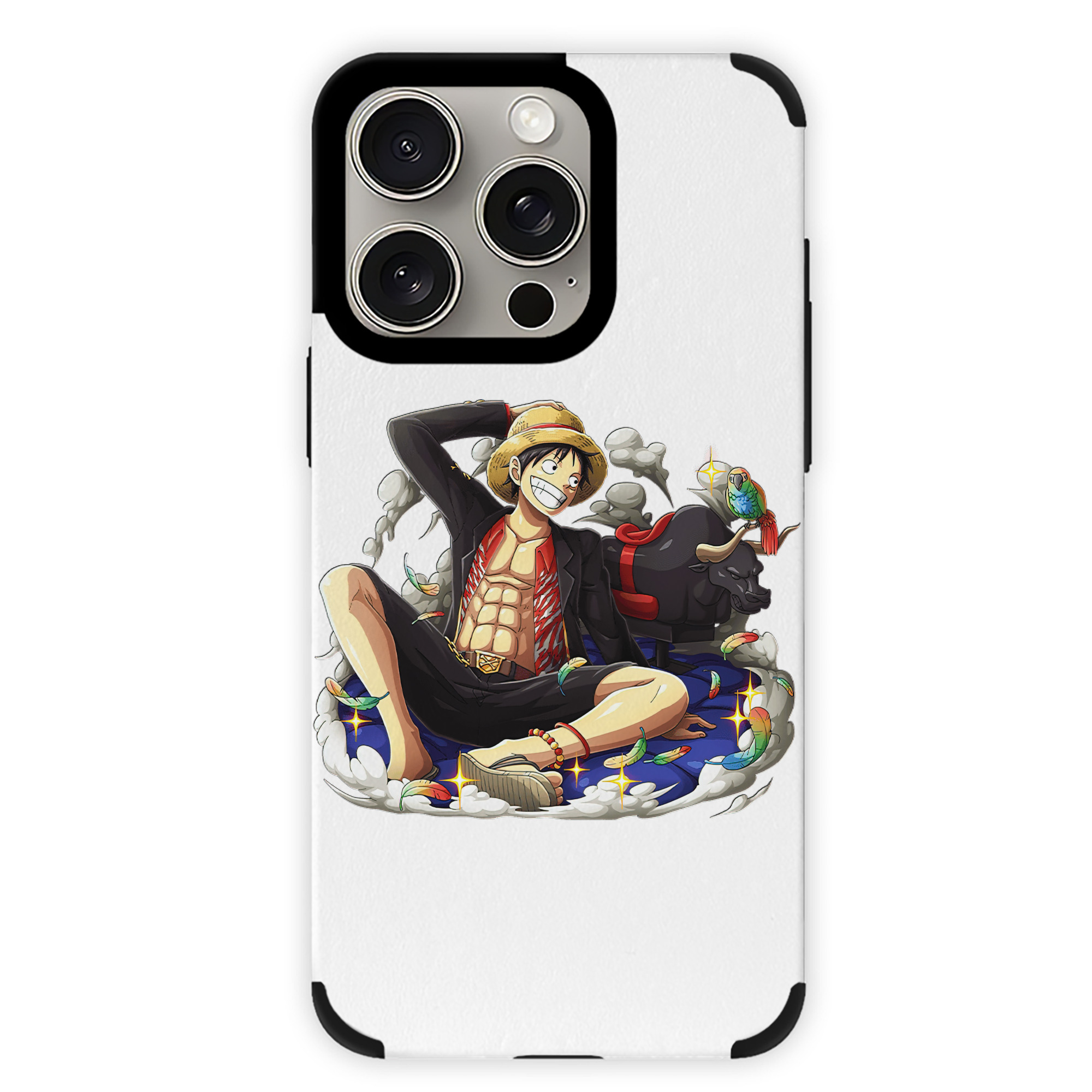 （画像用） ワンピース モンキー・D・ルフィ ONE PIECE Monkey D. Luffy 【iPhone15ProMax対応】 PUレザー スマホケース 耐衝撃＆黄変防止