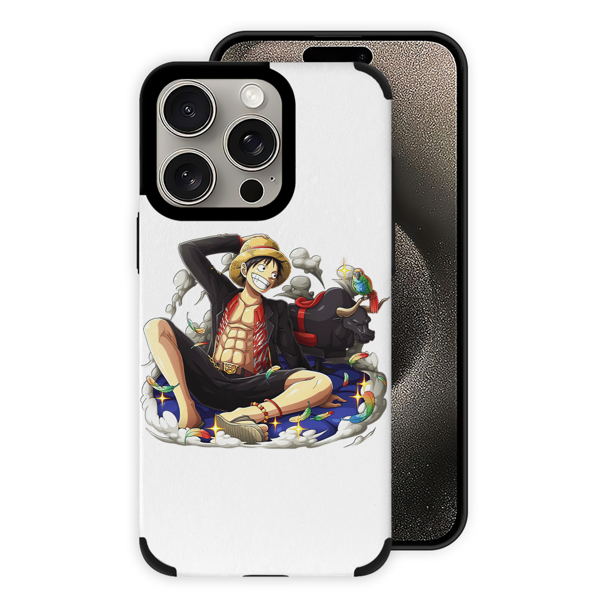 （画像用） ワンピース モンキー・D・ルフィ ONE PIECE Monkey D. Luffy 【iPhone15ProMax対応】 PUレザー スマホケース 耐衝撃＆黄変防止