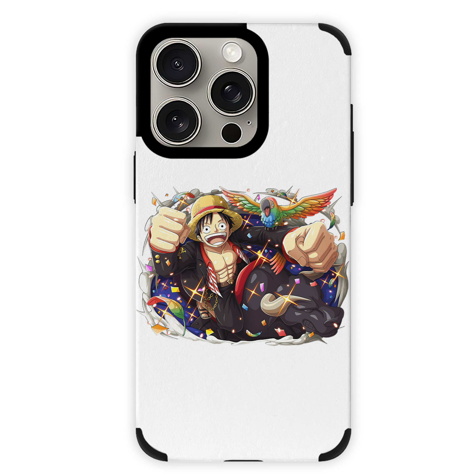（画像用） ワンピース モンキー・D・ルフィ ONE PIECE Monkey D. Luffy 【iPhone15ProMax対応】 PUレザー スマホケース 耐衝撃＆黄変防止