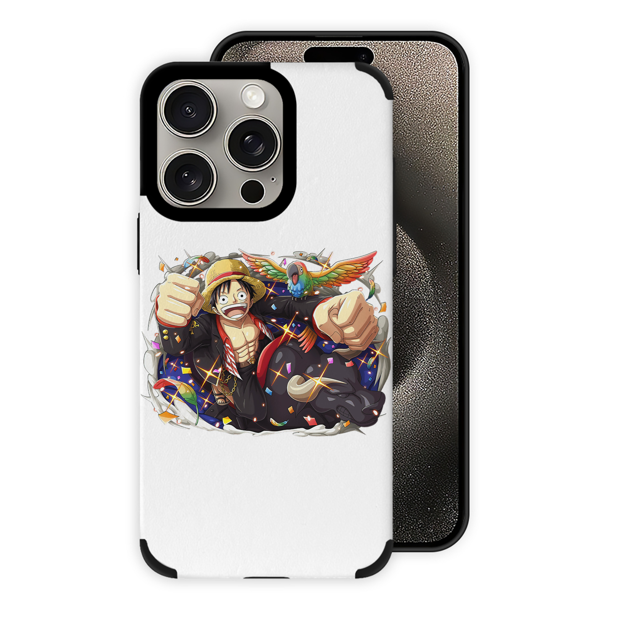 （画像用） ワンピース モンキー・D・ルフィ ONE PIECE Monkey D. Luffy 【iPhone15ProMax対応】 PUレザー スマホケース 耐衝撃＆黄変防止