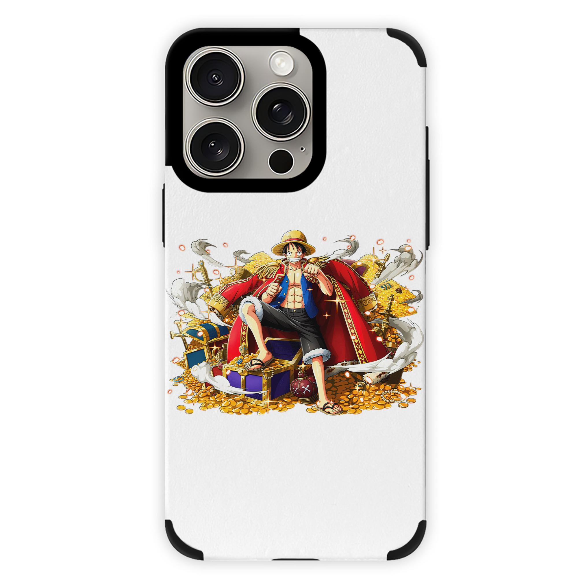 （画像用） ワンピース モンキー・D・ルフィ ONE PIECE Monkey D. Luffy 【iPhone15ProMax対応】 PUレザー スマホケース 耐衝撃＆黄変防止