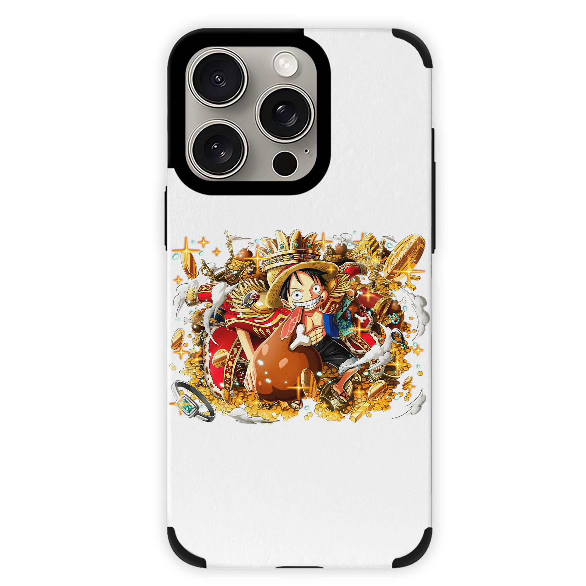 （画像用） ワンピース モンキー・D・ルフィ ONE PIECE Monkey D. Luffy 【iPhone15ProMax対応】 PUレザー スマホケース 耐衝撃＆黄変防止