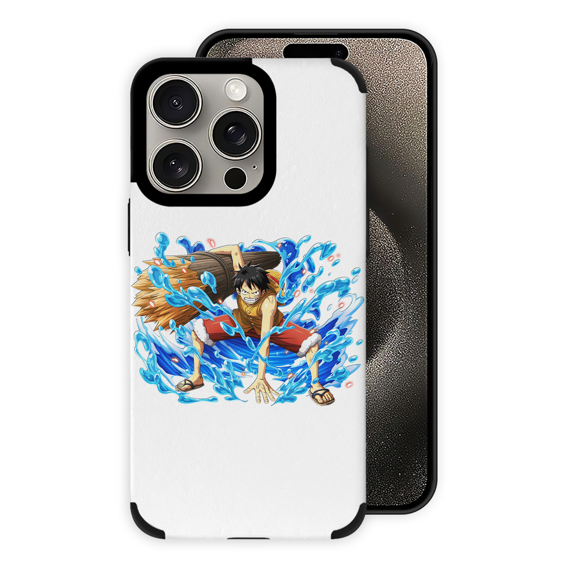 （画像用） ワンピース モンキー・D・ルフィ ONE PIECE Monkey D. Luffy 【iPhone15ProMax対応】 PUレザー スマホケース 耐衝撃＆黄変防止