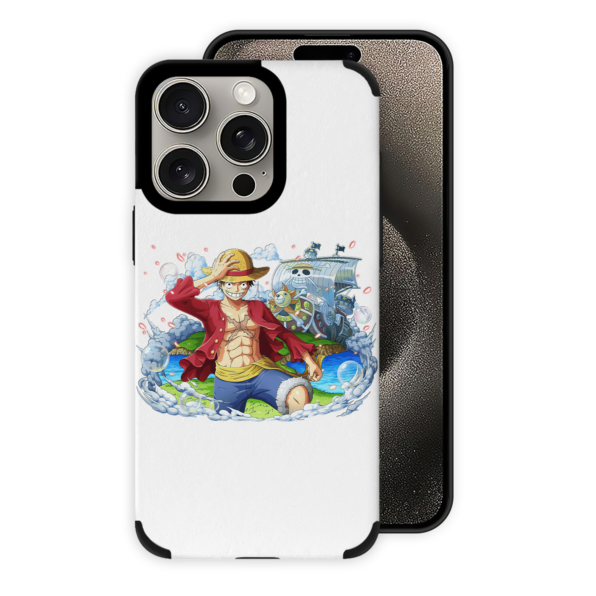 （画像用） ワンピース モンキー・D・ルフィ ONE PIECE Monkey D. Luffy 【iPhone15ProMax対応】 PUレザー スマホケース 耐衝撃＆黄変防止