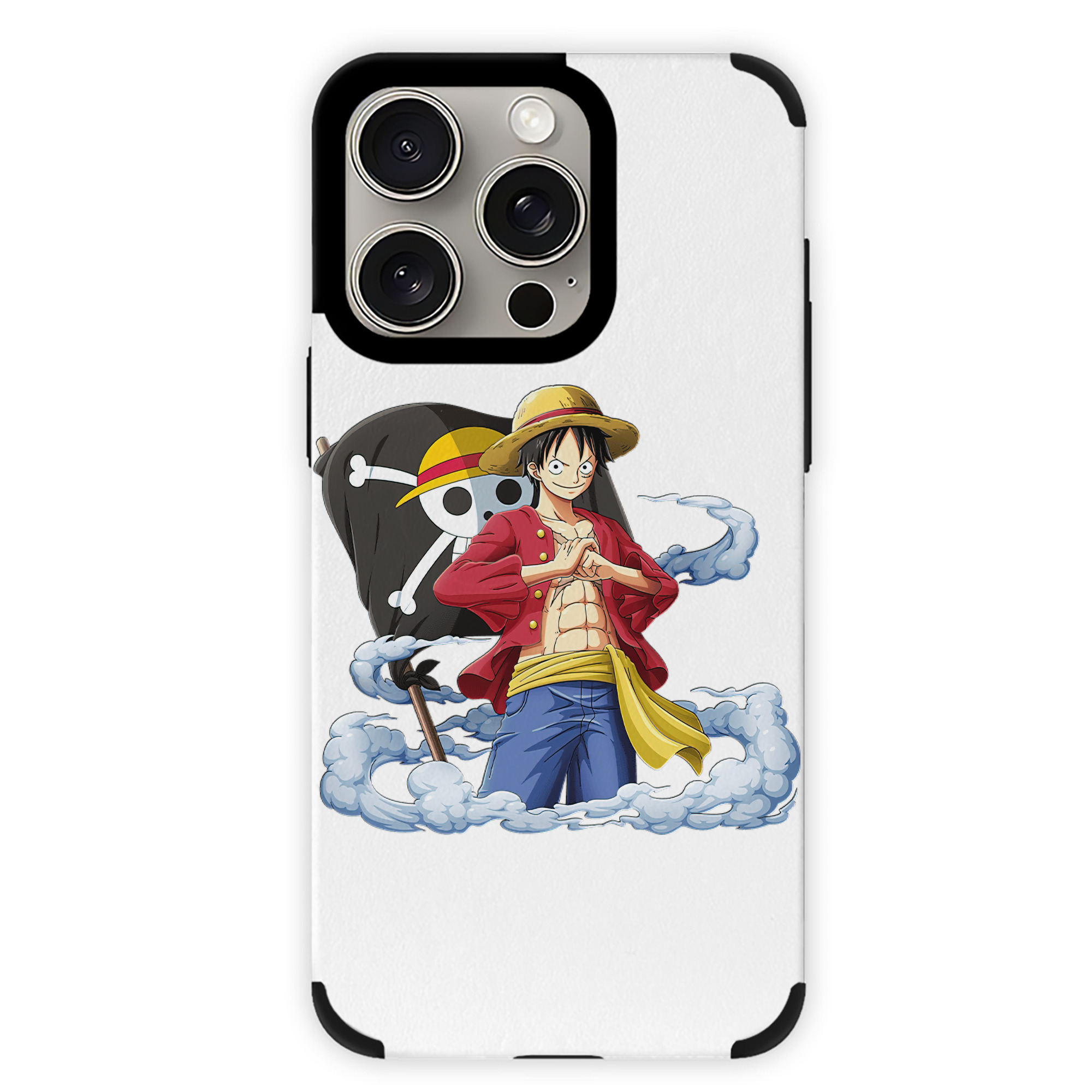 （画像用） ワンピース モンキー・D・ルフィ ONE PIECE Monkey D. Luffy 【iPhone15ProMax対応】 PUレザー スマホケース 耐衝撃＆黄変防止