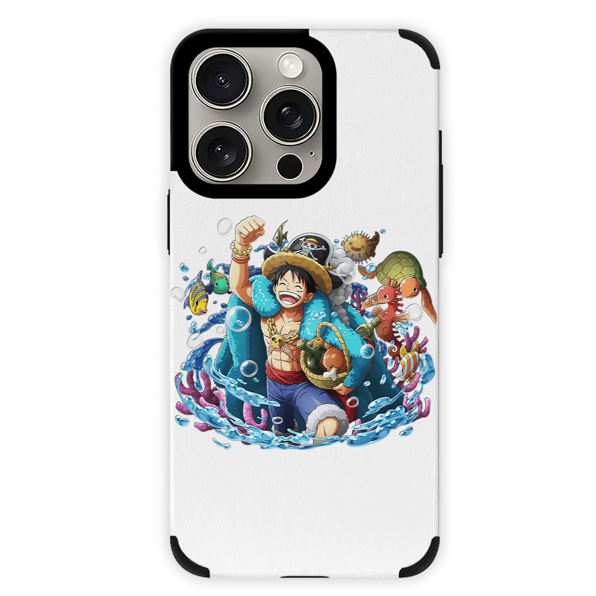 （画像用） ワンピース モンキー・D・ルフィ ONE PIECE Monkey D. Luffy 【iPhone15ProMax対応】 PUレザー スマホケース 耐衝撃＆黄変防止