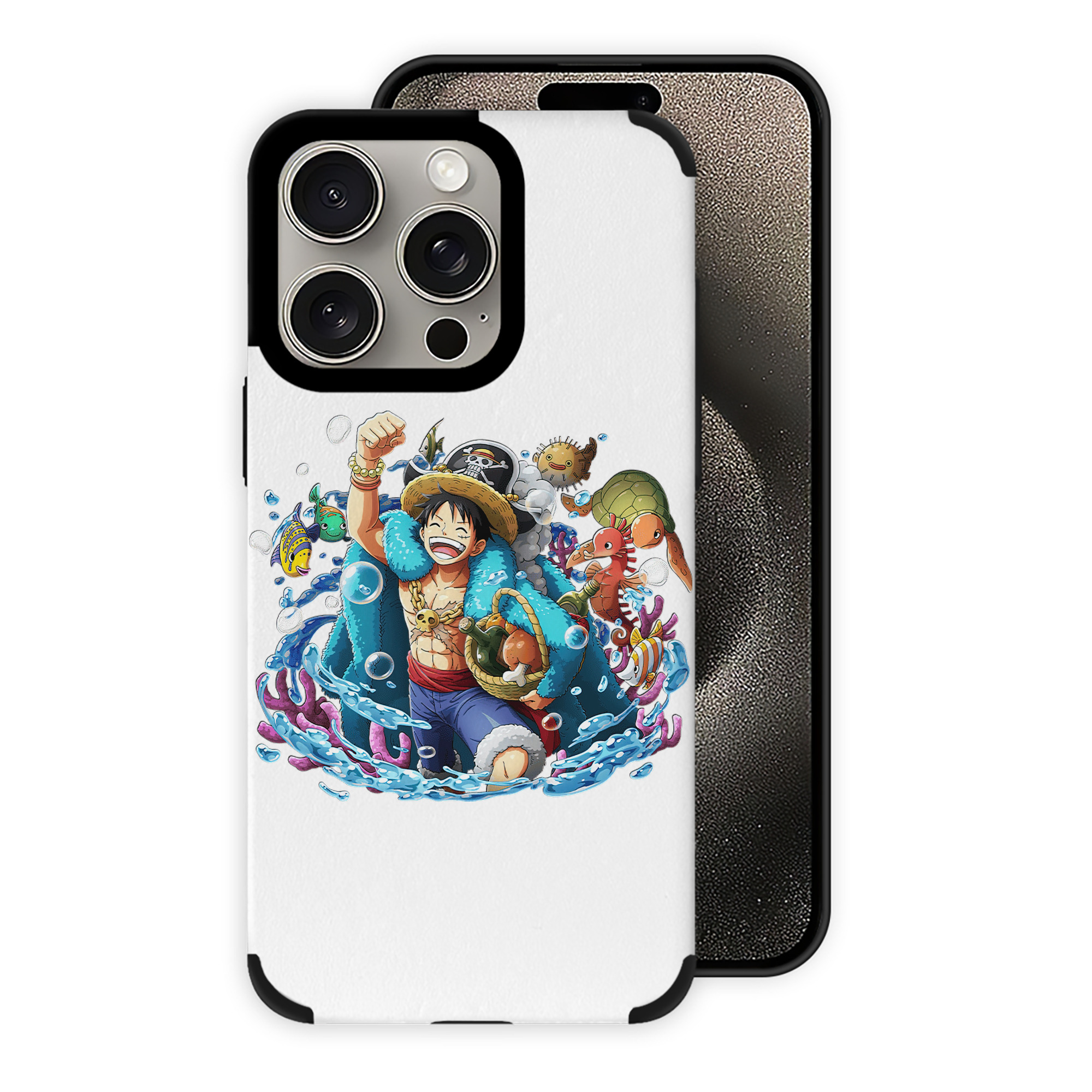 （画像用） ワンピース モンキー・D・ルフィ ONE PIECE Monkey D. Luffy 【iPhone15ProMax対応】 PUレザー スマホケース 耐衝撃＆黄変防止
