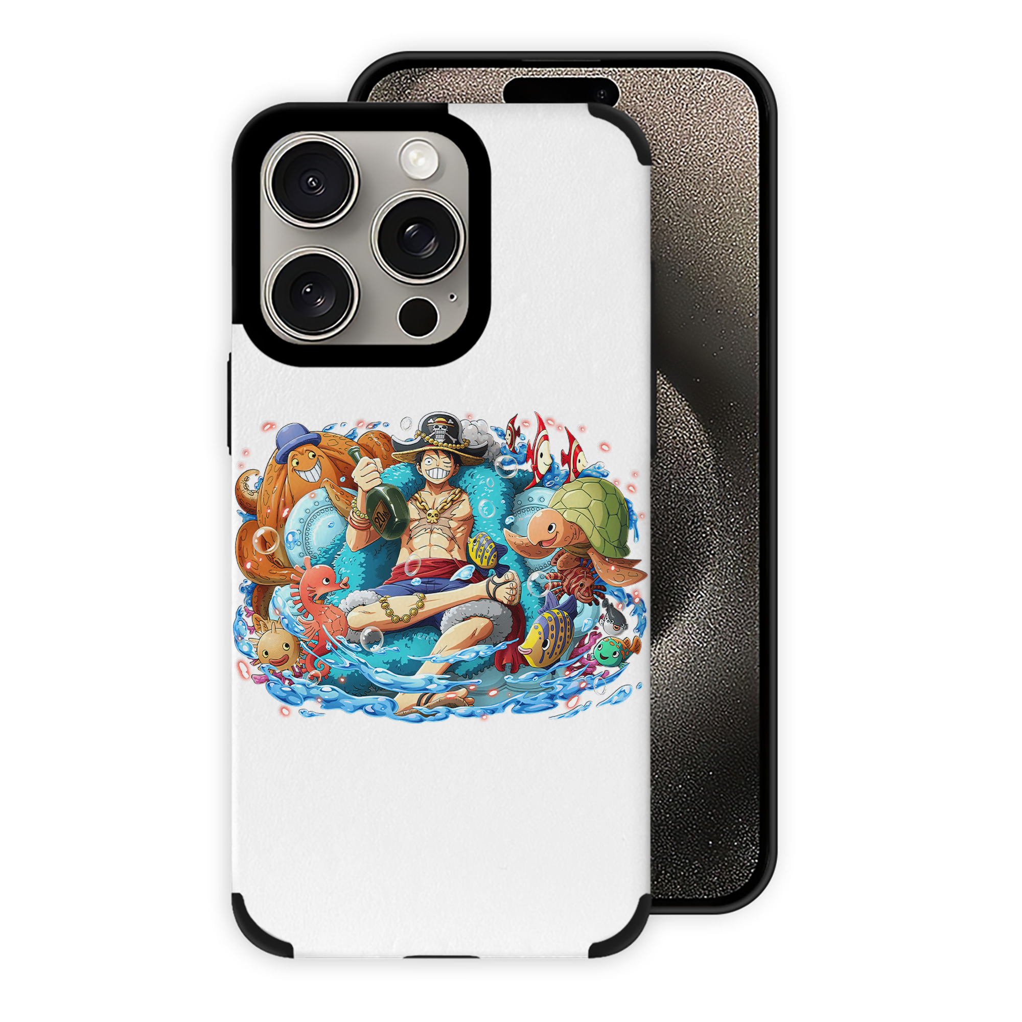 （画像用） ワンピース モンキー・D・ルフィ ONE PIECE Monkey D. Luffy 【iPhone15ProMax対応】 PUレザー スマホケース 耐衝撃＆黄変防止
