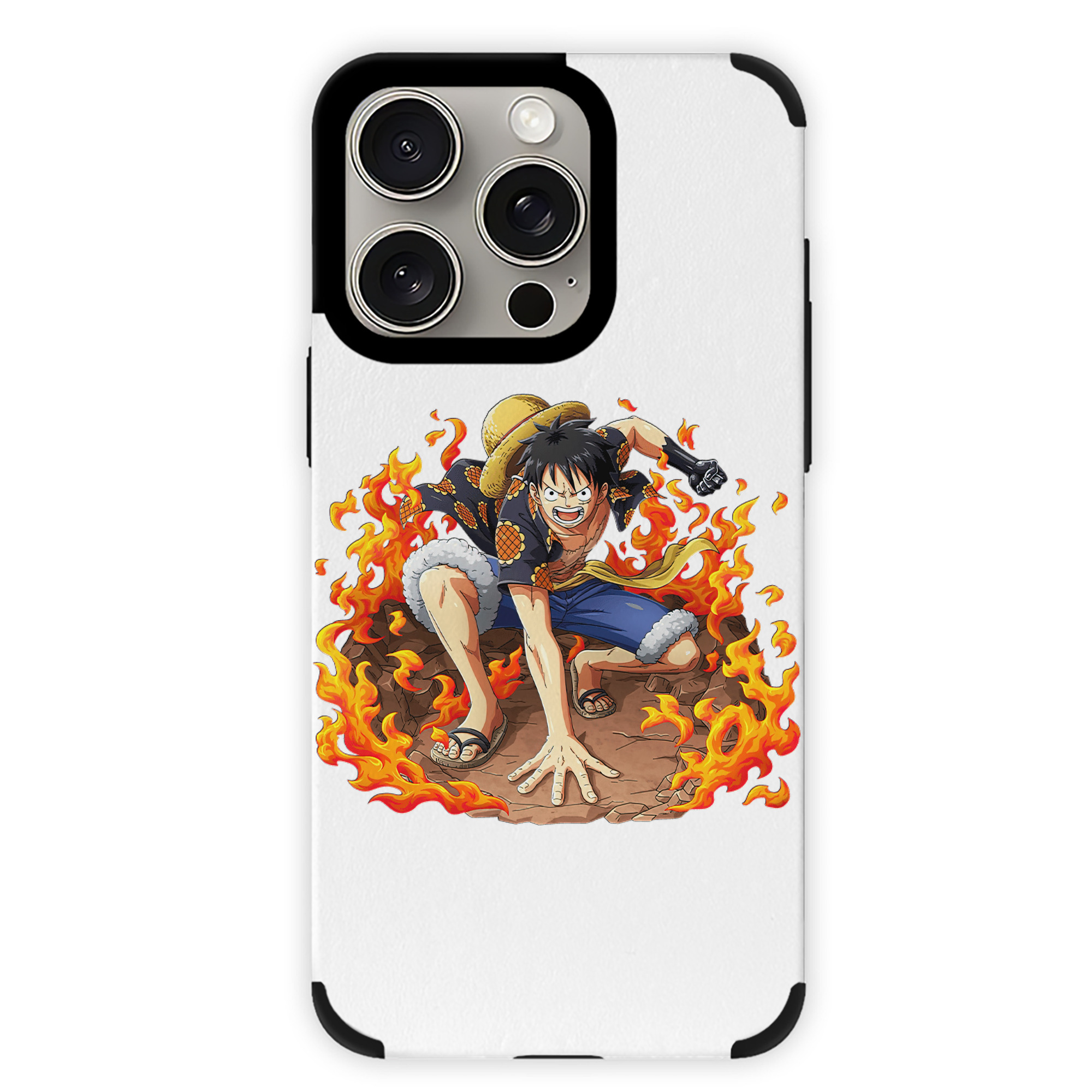 （画像用） ワンピース モンキー・D・ルフィ ONE PIECE Monkey D. Luffy 【iPhone15ProMax対応】 PUレザー スマホケース 耐衝撃＆黄変防止