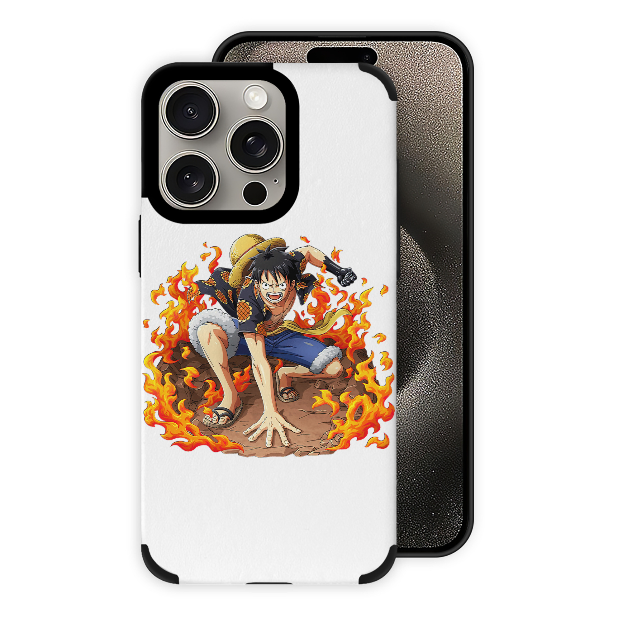 （画像用） ワンピース モンキー・D・ルフィ ONE PIECE Monkey D. Luffy 【iPhone15ProMax対応】 PUレザー スマホケース 耐衝撃＆黄変防止
