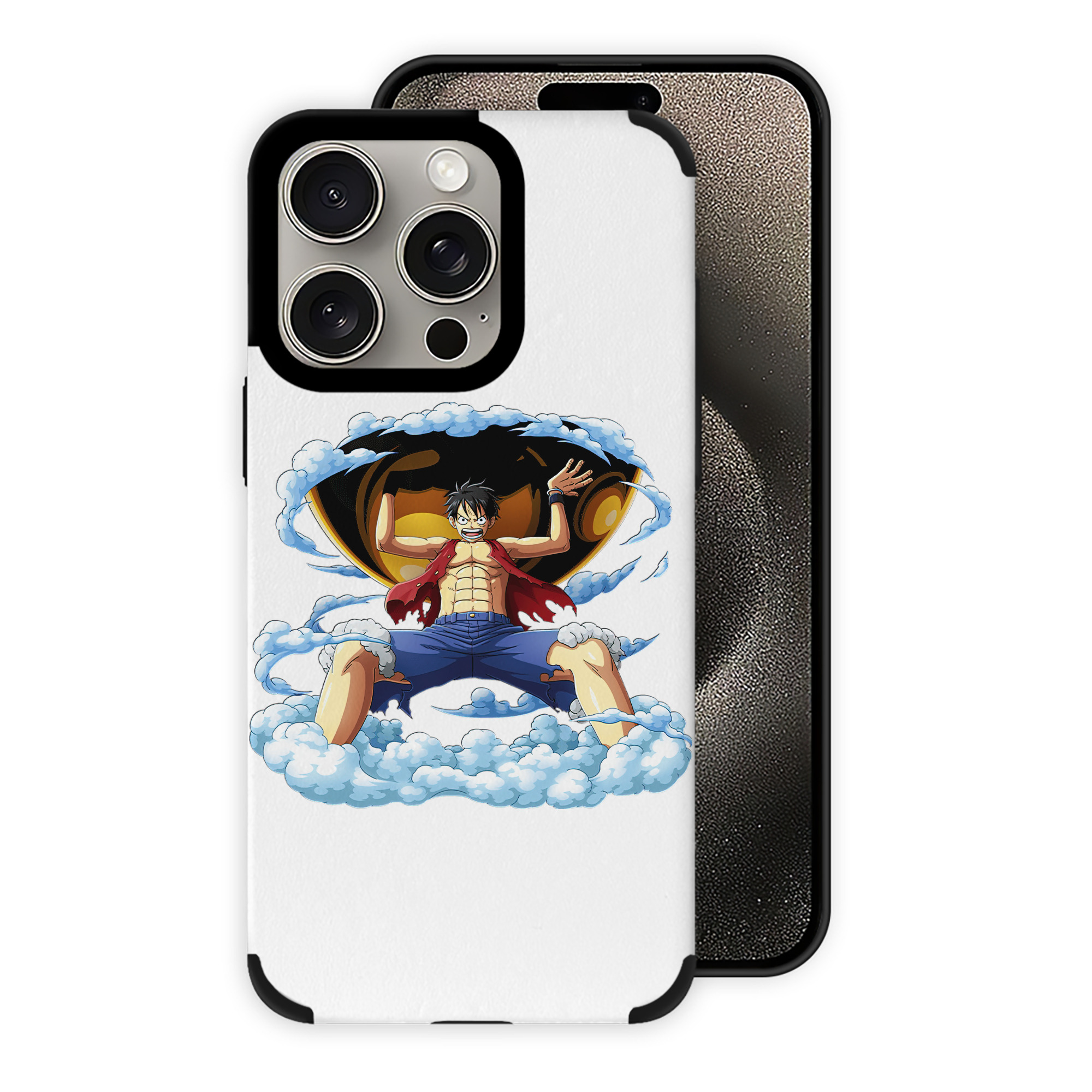 （画像用） ワンピース モンキー・D・ルフィ ONE PIECE Monkey D. Luffy 【iPhone15ProMax対応】 PUレザー スマホケース 耐衝撃＆黄変防止