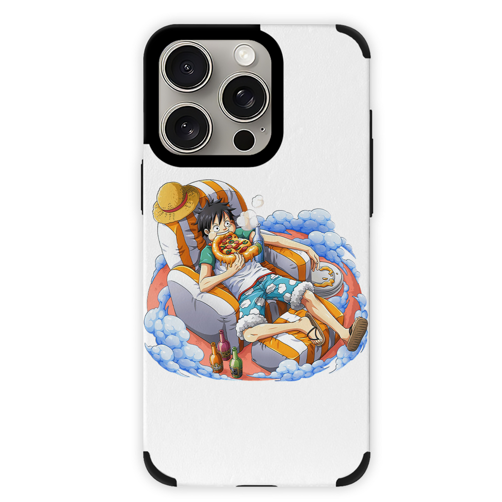 （画像用） ワンピース モンキー・D・ルフィ ONE PIECE Monkey D. Luffy 【iPhone15ProMax対応】 PUレザー スマホケース 耐衝撃＆黄変防止