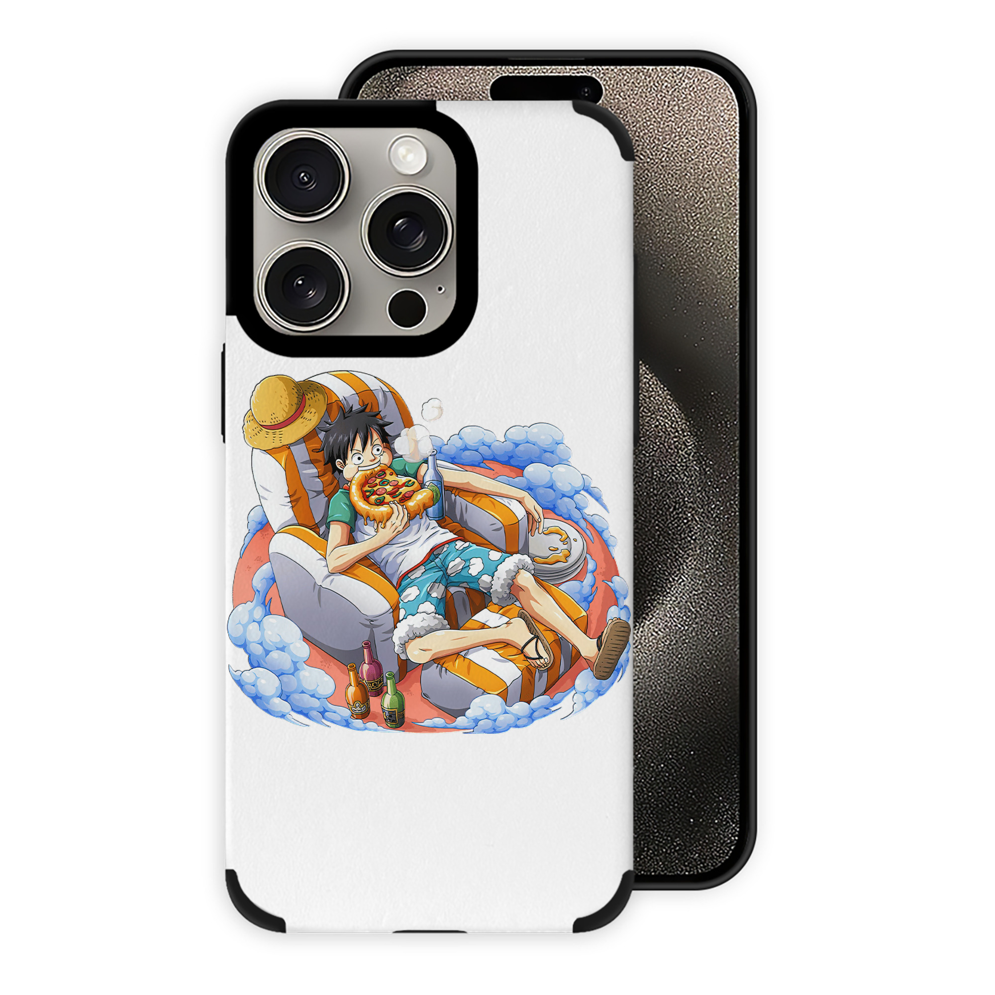 （画像用） ワンピース モンキー・D・ルフィ ONE PIECE Monkey D. Luffy 【iPhone15ProMax対応】 PUレザー スマホケース 耐衝撃＆黄変防止
