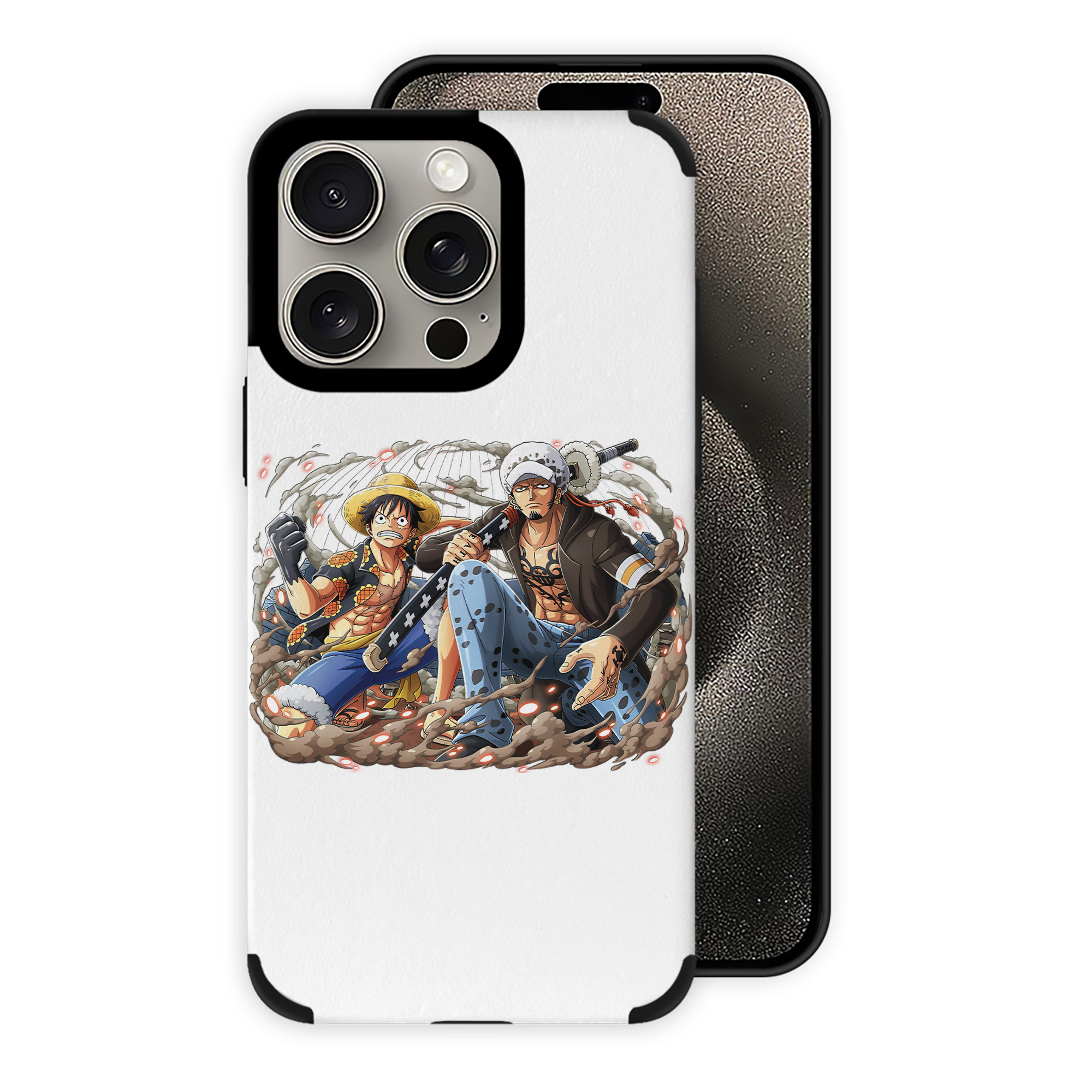 （画像用） ワンピース モンキー・D・ルフィ ONE PIECE Monkey D. Luffy 【iPhone15ProMax対応】 PUレザー スマホケース 耐衝撃＆黄変防止