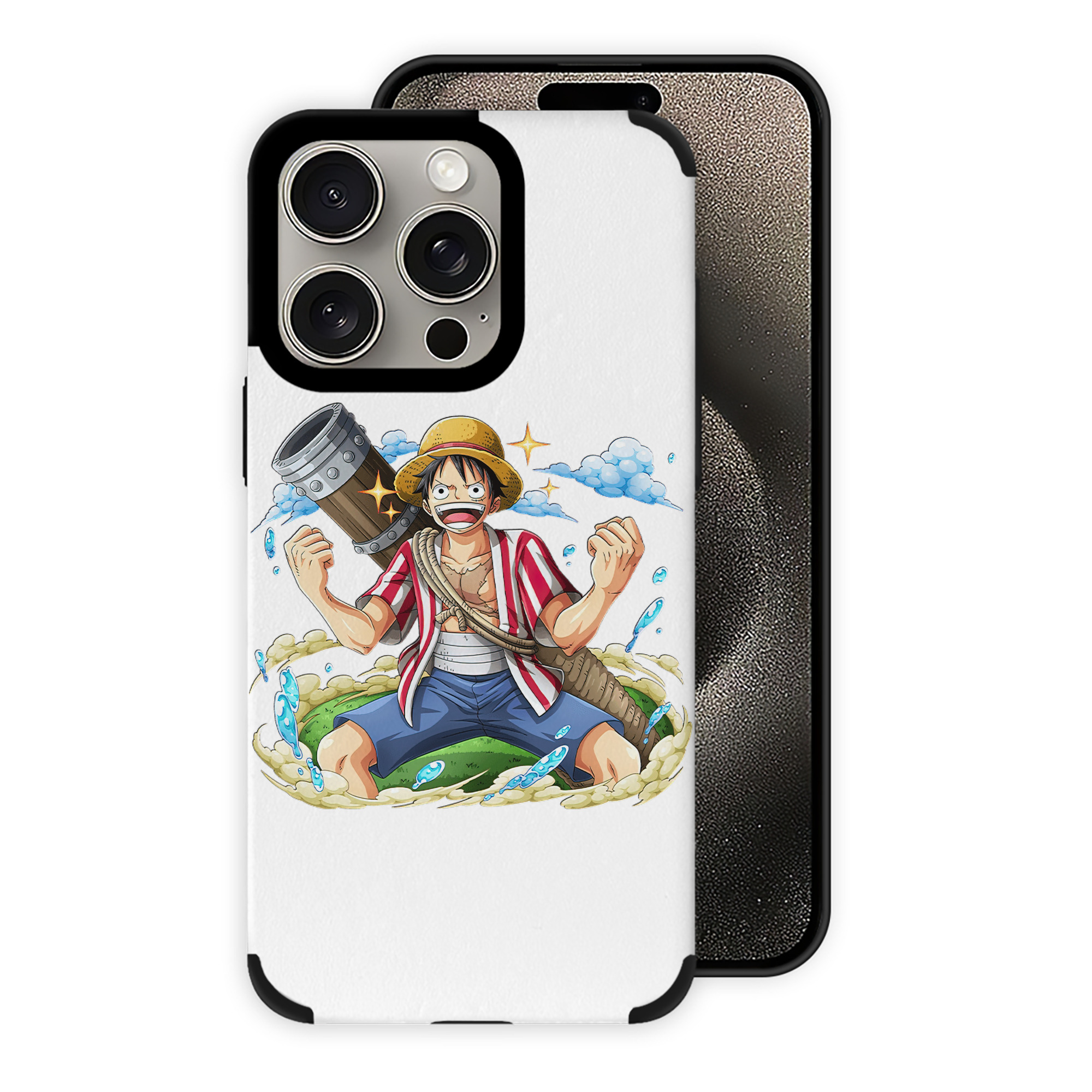 （画像用） ワンピース モンキー・D・ルフィ ONE PIECE Monkey D. Luffy 【iPhone15ProMax対応】 PUレザー スマホケース 耐衝撃＆黄変防止