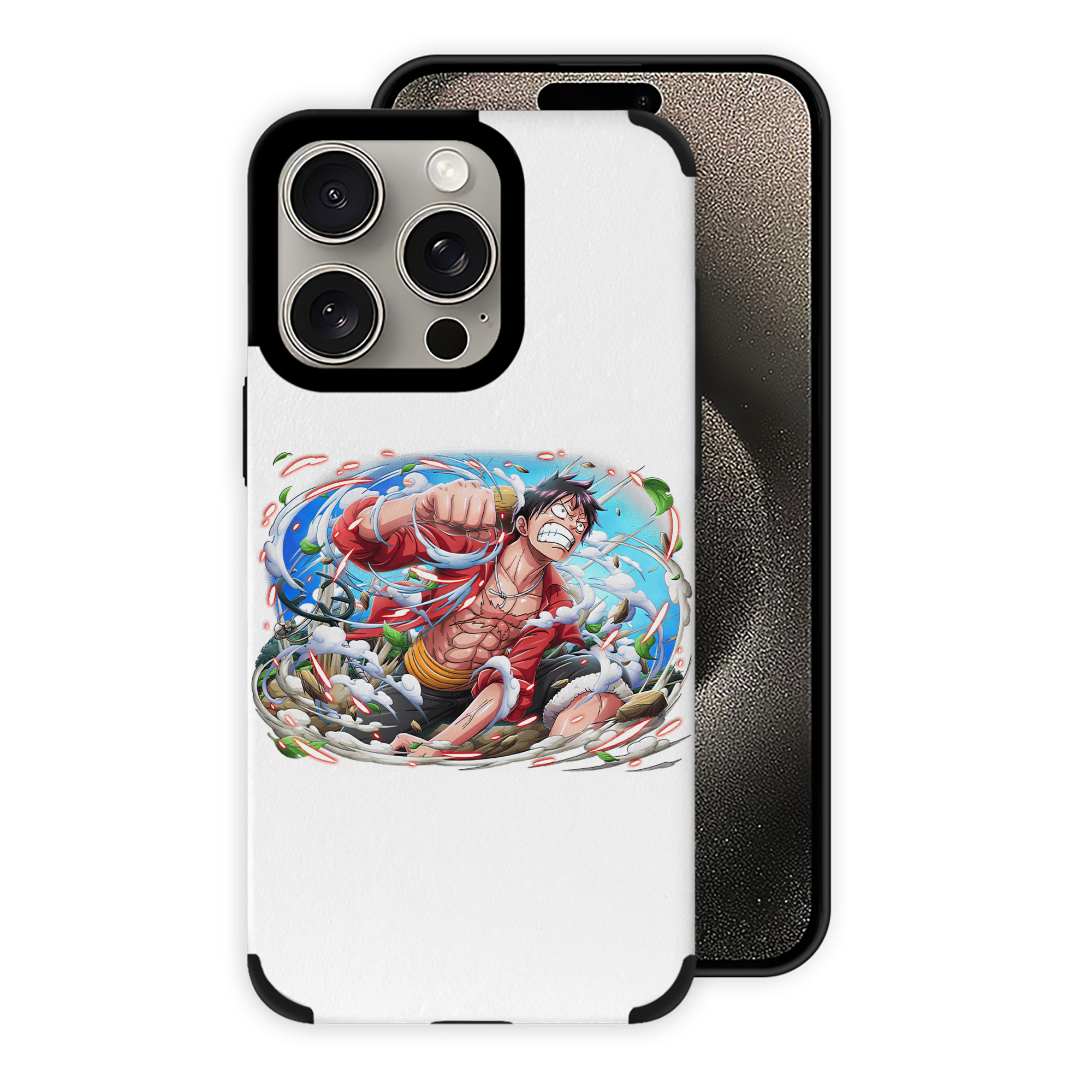 （画像用） ワンピース モンキー・D・ルフィ ONE PIECE Monkey D. Luffy 【iPhone15ProMax対応】 PUレザー スマホケース 耐衝撃＆黄変防止