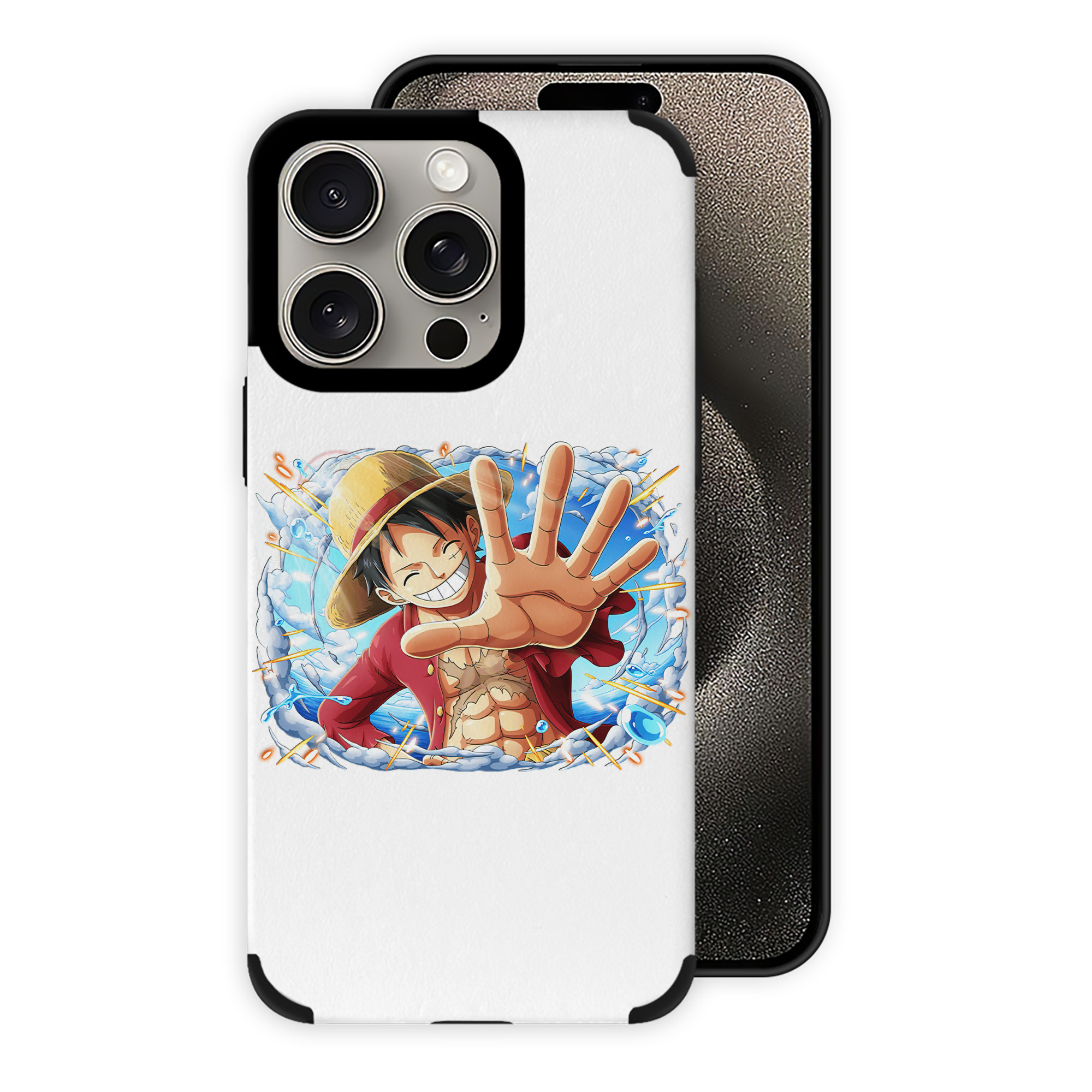 （画像用） ワンピース モンキー・D・ルフィ ONE PIECE Monkey D. Luffy 【iPhone15ProMax対応】 PUレザー スマホケース 耐衝撃＆黄変防止
