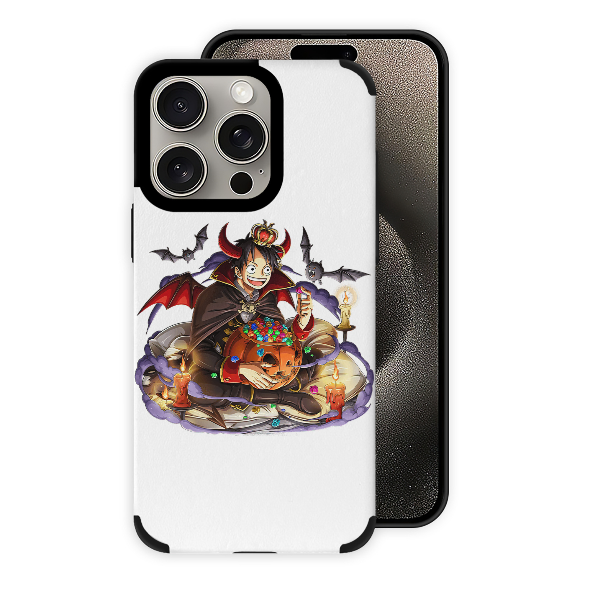（画像用） ワンピース モンキー・D・ルフィ ONE PIECE Monkey D. Luffy 【iPhone15ProMax対応】 PUレザー スマホケース 耐衝撃＆黄変防止