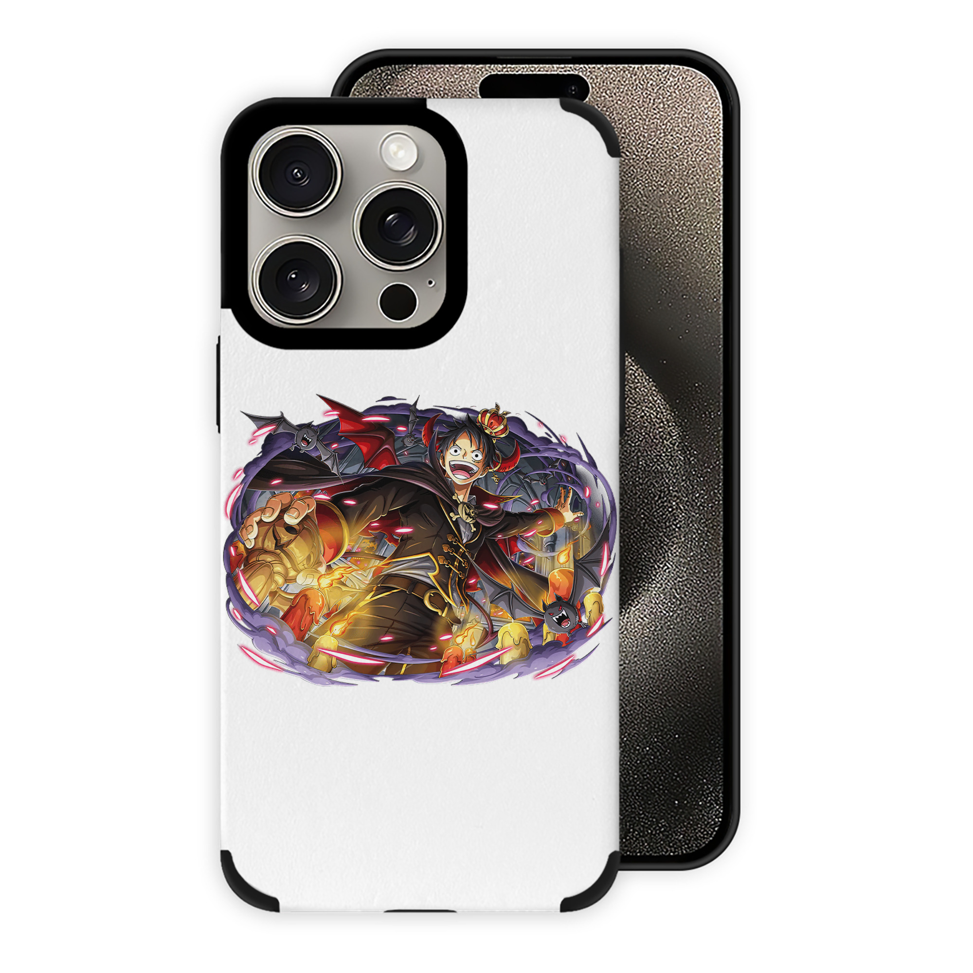 （画像用） ワンピース モンキー・D・ルフィ ONE PIECE Monkey D. Luffy 【iPhone15ProMax対応】 PUレザー スマホケース 耐衝撃＆黄変防止
