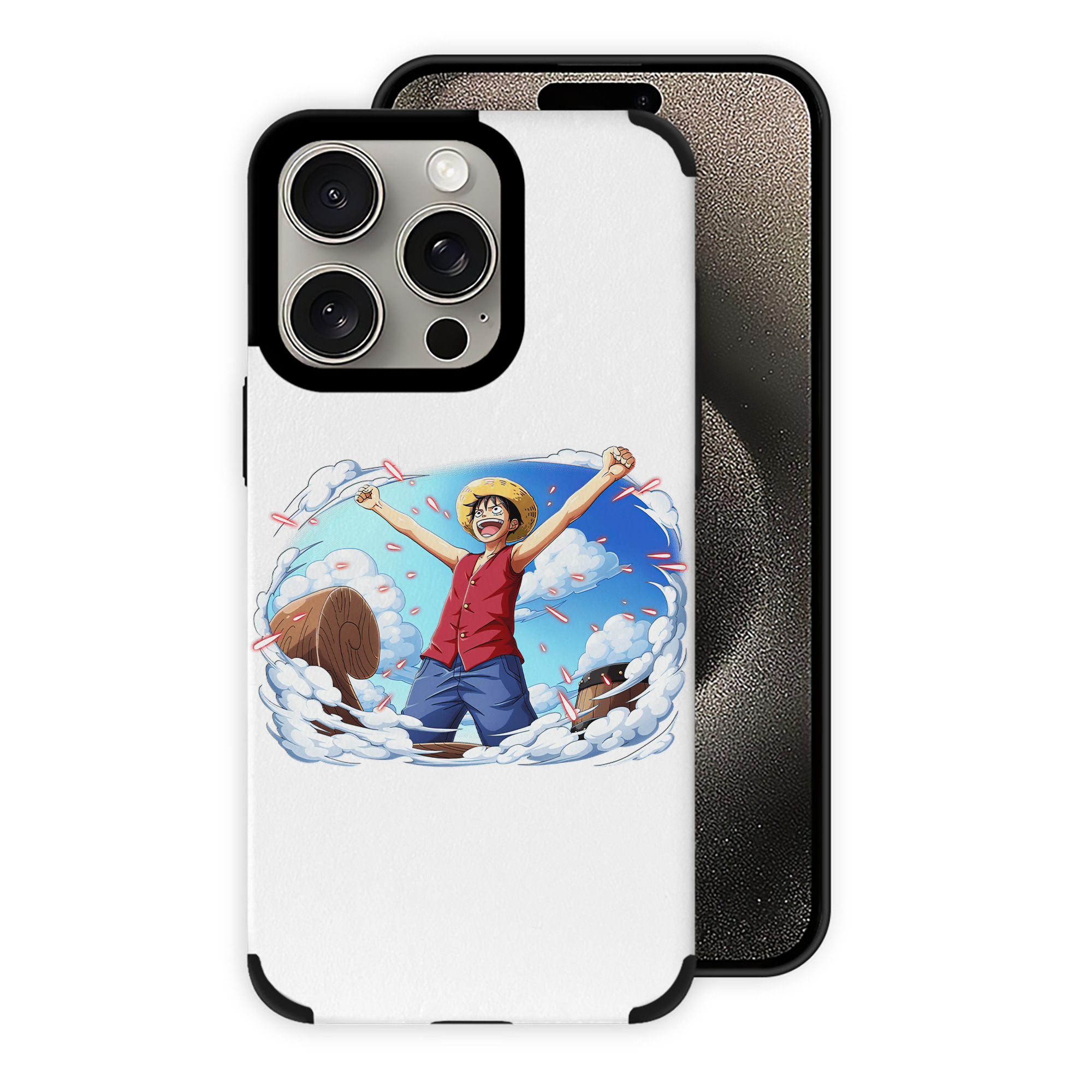 （画像用） ワンピース モンキー・D・ルフィ ONE PIECE Monkey D. Luffy 【iPhone15ProMax対応】 PUレザー スマホケース 耐衝撃＆黄変防止