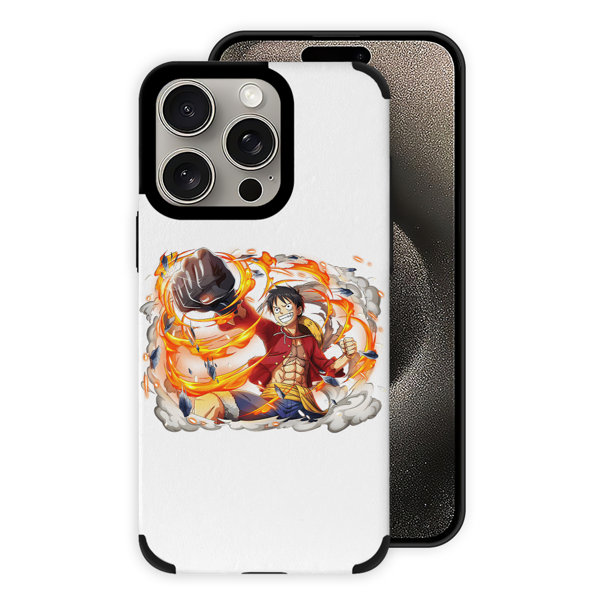 （画像用） ワンピース モンキー・D・ルフィ ONE PIECE Monkey D. Luffy 【iPhone15ProMax対応】 PUレザー スマホケース 耐衝撃＆黄変防止