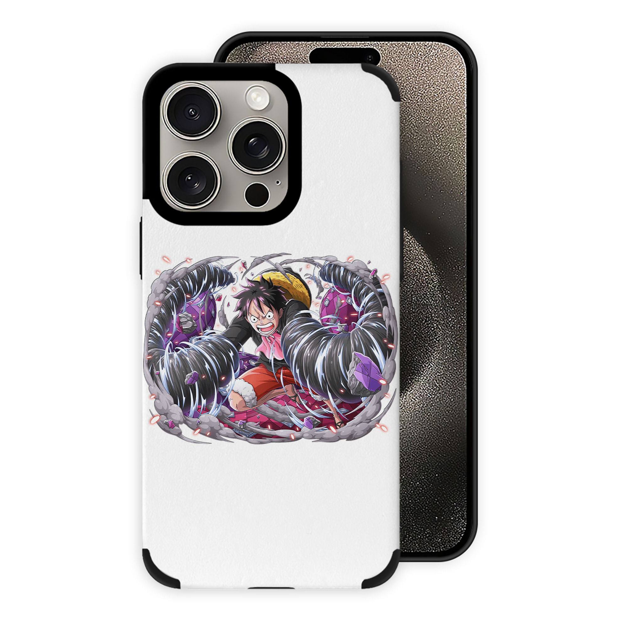 （画像用） ワンピース モンキー・D・ルフィ ONE PIECE Monkey D. Luffy 【iPhone15ProMax対応】 PUレザー スマホケース 耐衝撃＆黄変防止