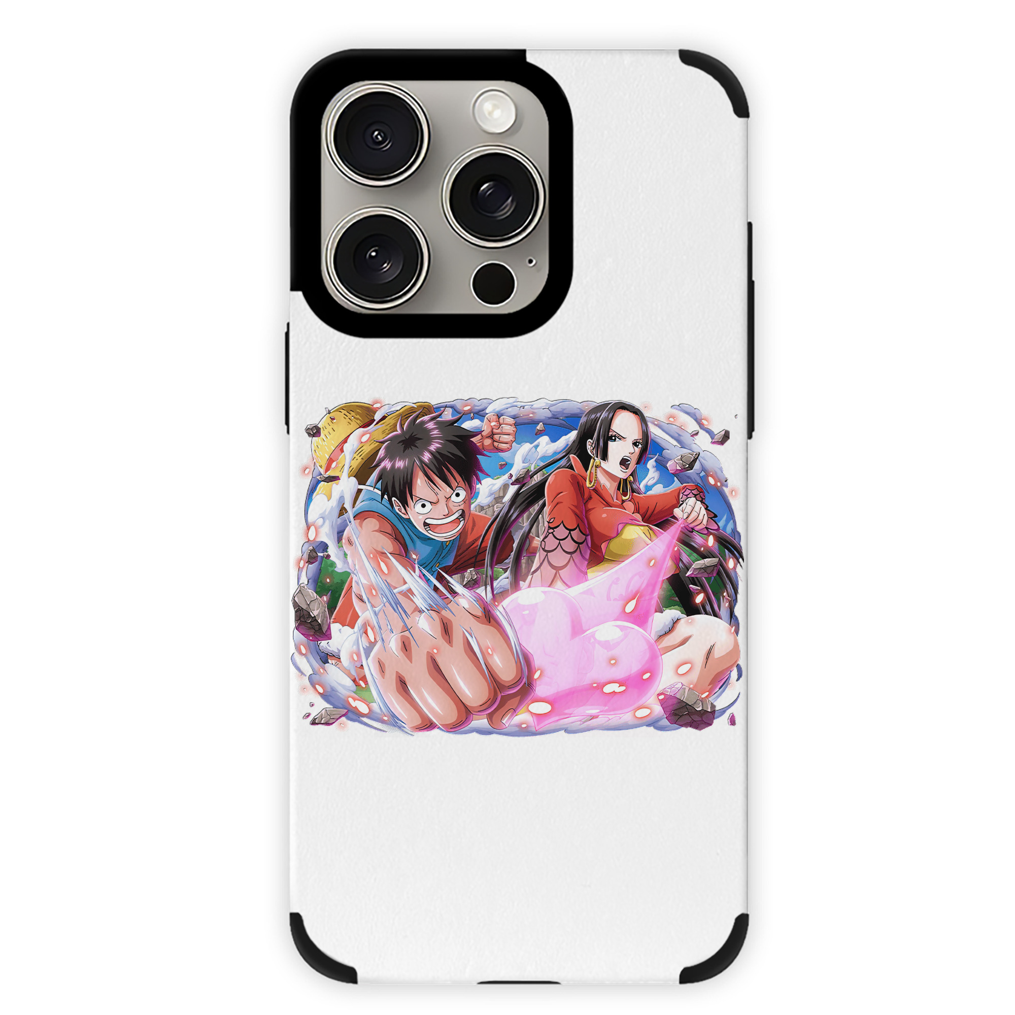 （画像用） ワンピース モンキー・D・ルフィ ONE PIECE Monkey D. Luffy 【iPhone15ProMax対応】 PUレザー スマホケース 耐衝撃＆黄変防止