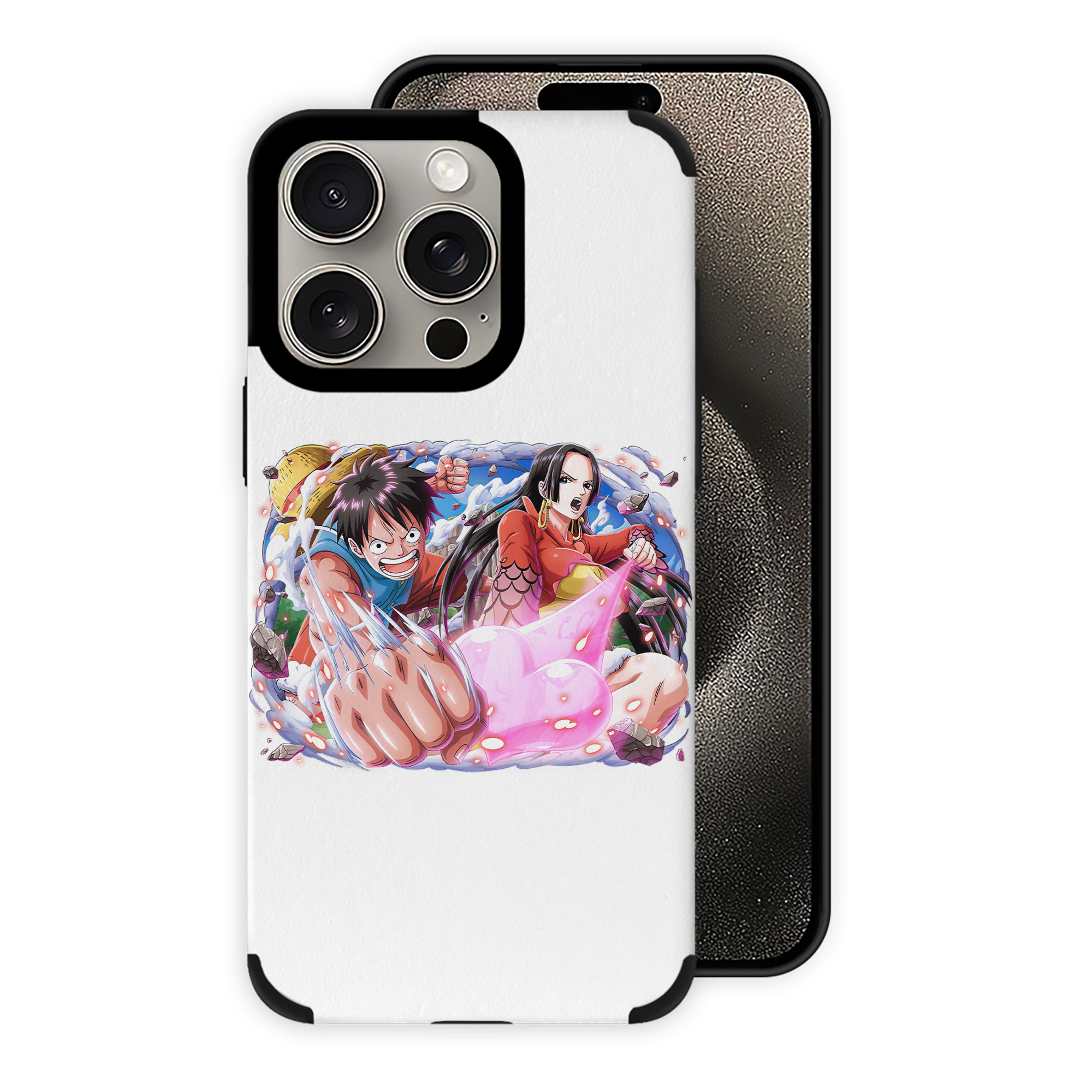 （画像用） ワンピース モンキー・D・ルフィ ONE PIECE Monkey D. Luffy 【iPhone15ProMax対応】 PUレザー スマホケース 耐衝撃＆黄変防止
