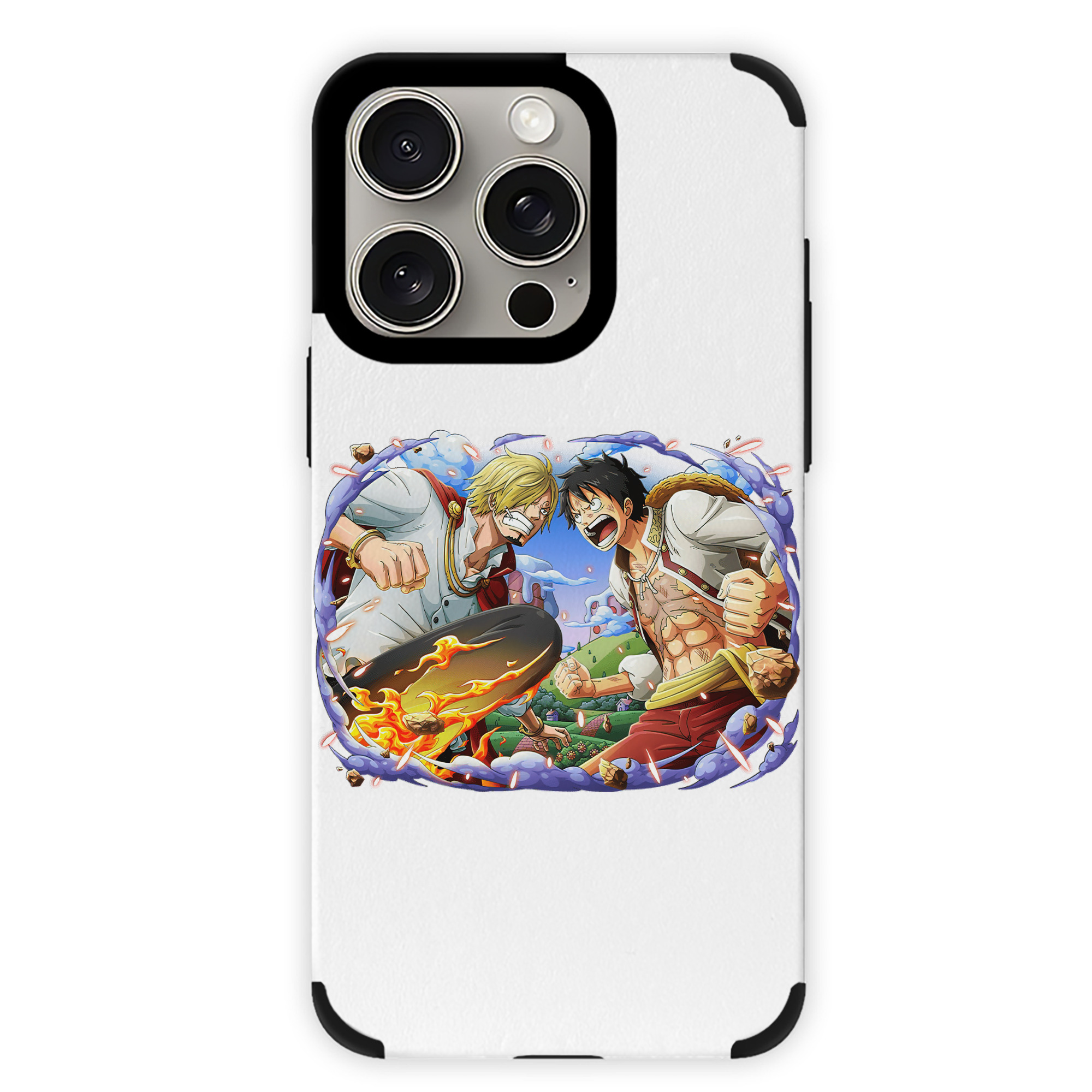 （画像用） ワンピース モンキー・D・ルフィ ONE PIECE Monkey D. Luffy 【iPhone15ProMax対応】 PUレザー スマホケース 耐衝撃＆黄変防止